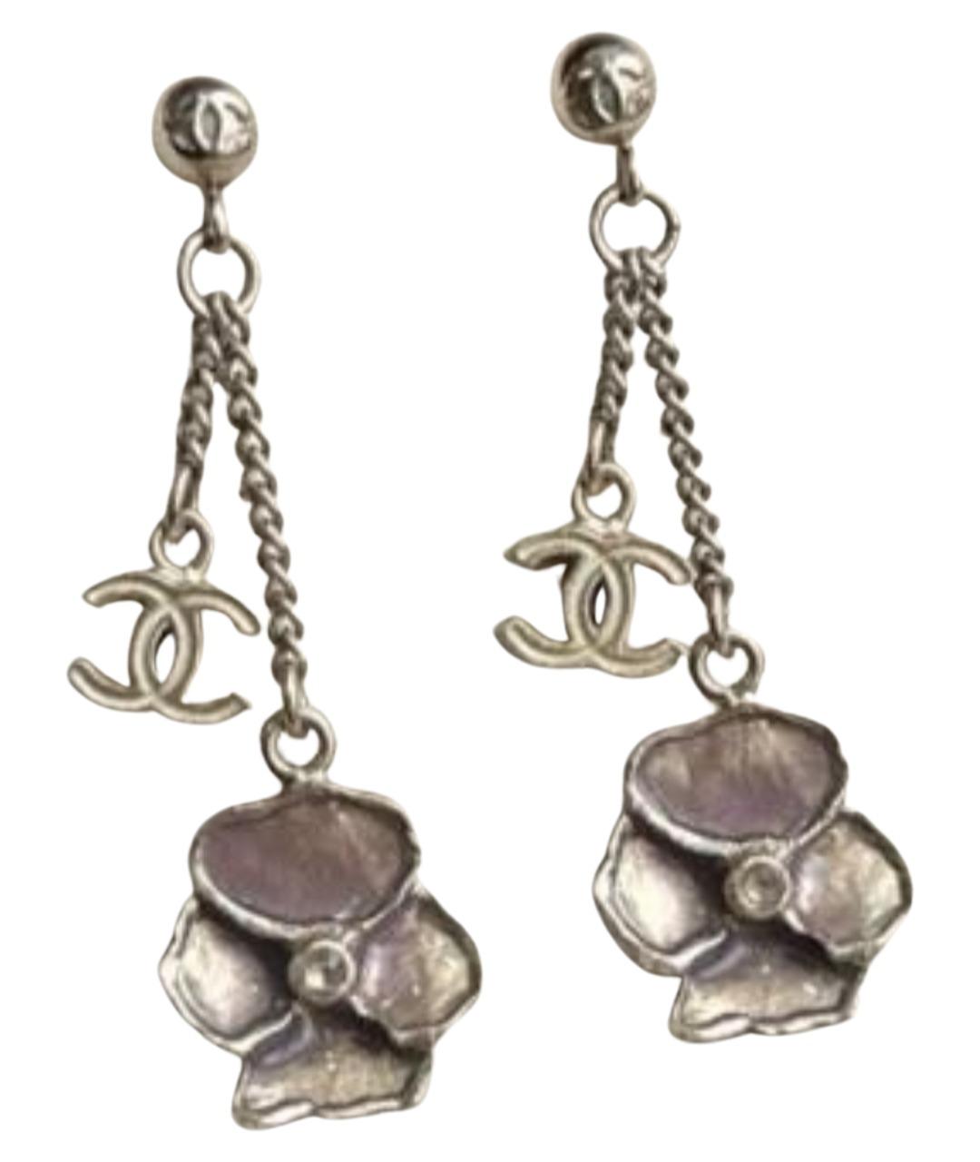 CHANEL Золотые металлические серьги, фото 1