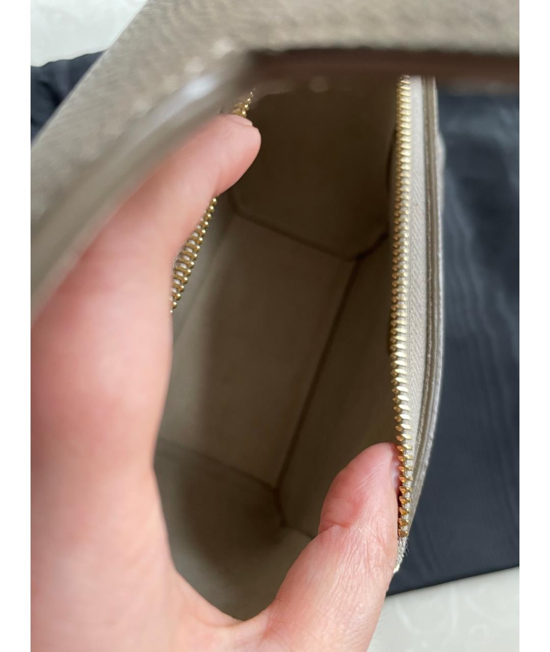 CELINE Бежевая кожаная сумка тоут, фото 6