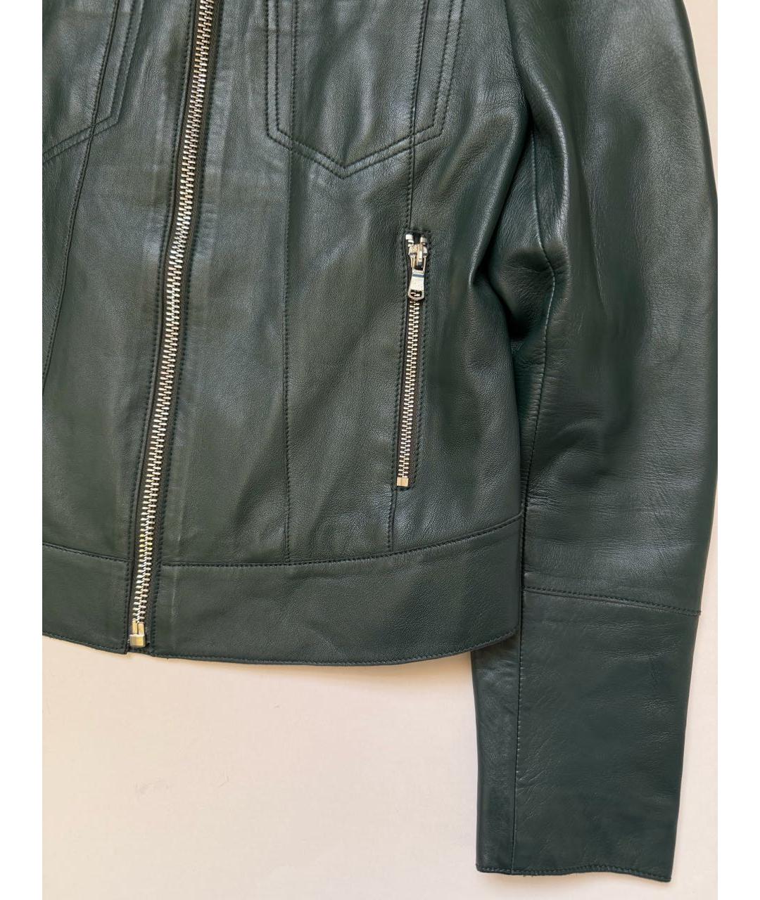 SPORT MAX CODE Зеленая кожаная куртка, фото 8