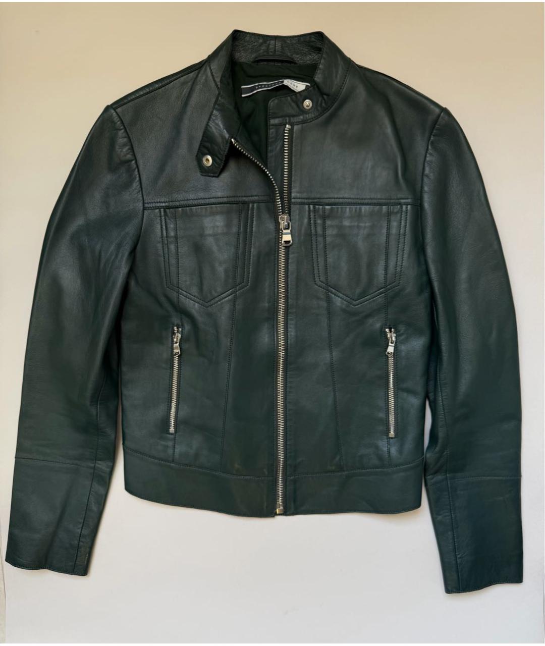 SPORT MAX CODE Зеленая кожаная куртка, фото 3