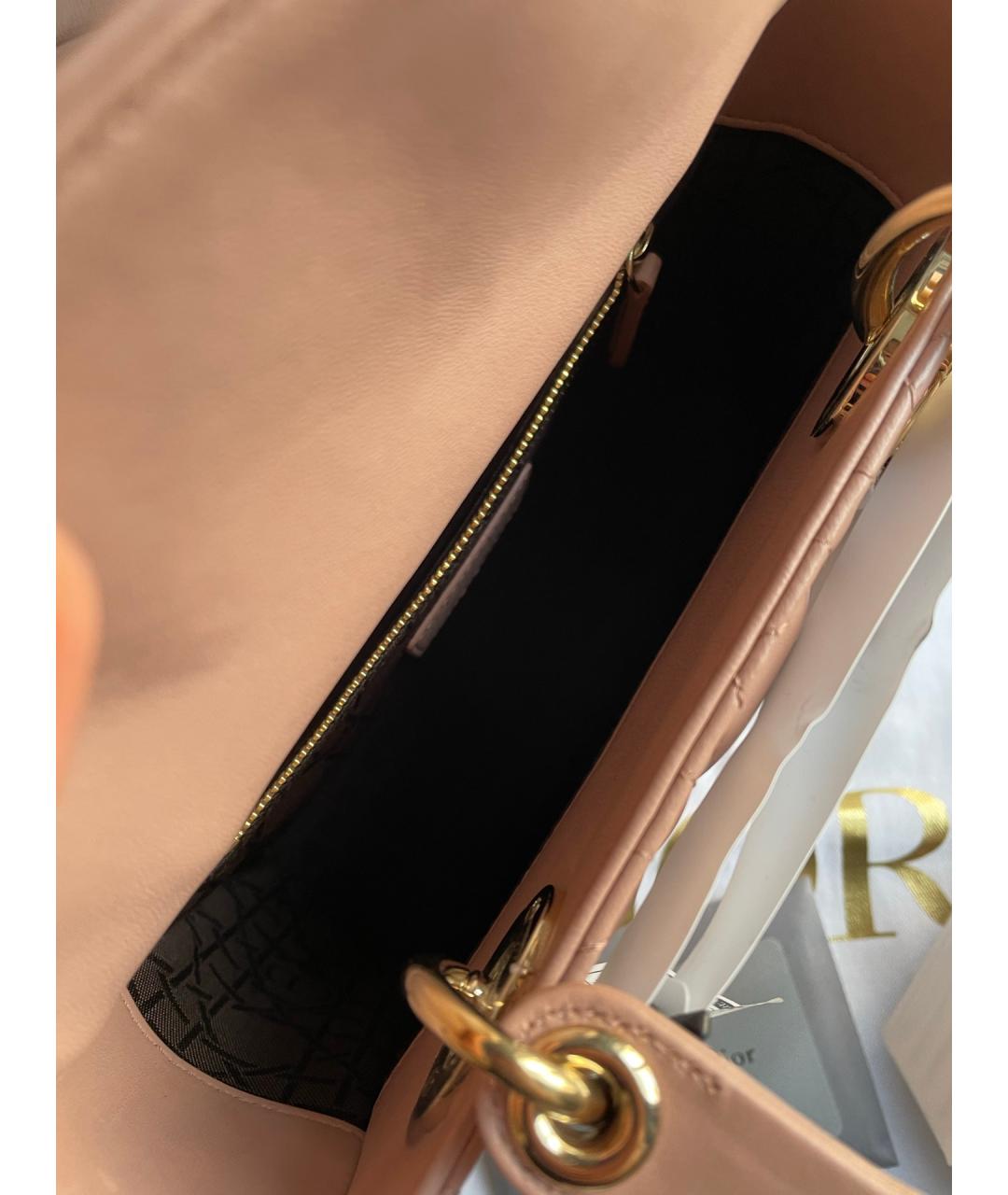 CHRISTIAN DIOR Коричневая кожаная сумка тоут, фото 6