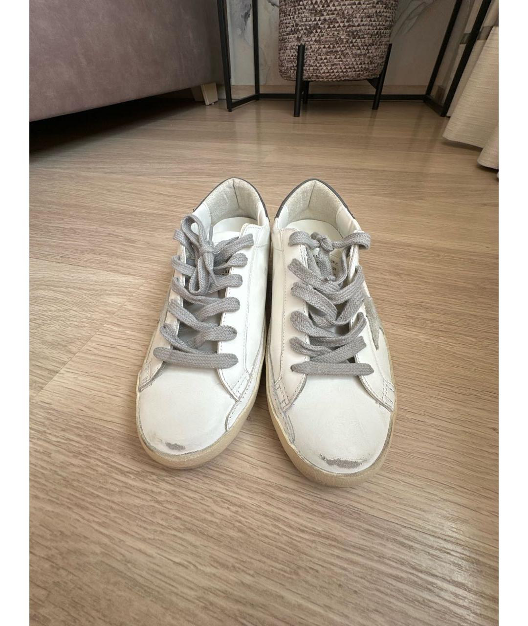 GOLDEN GOOSE DELUXE BRAND Белые кожаные кеды, фото 2