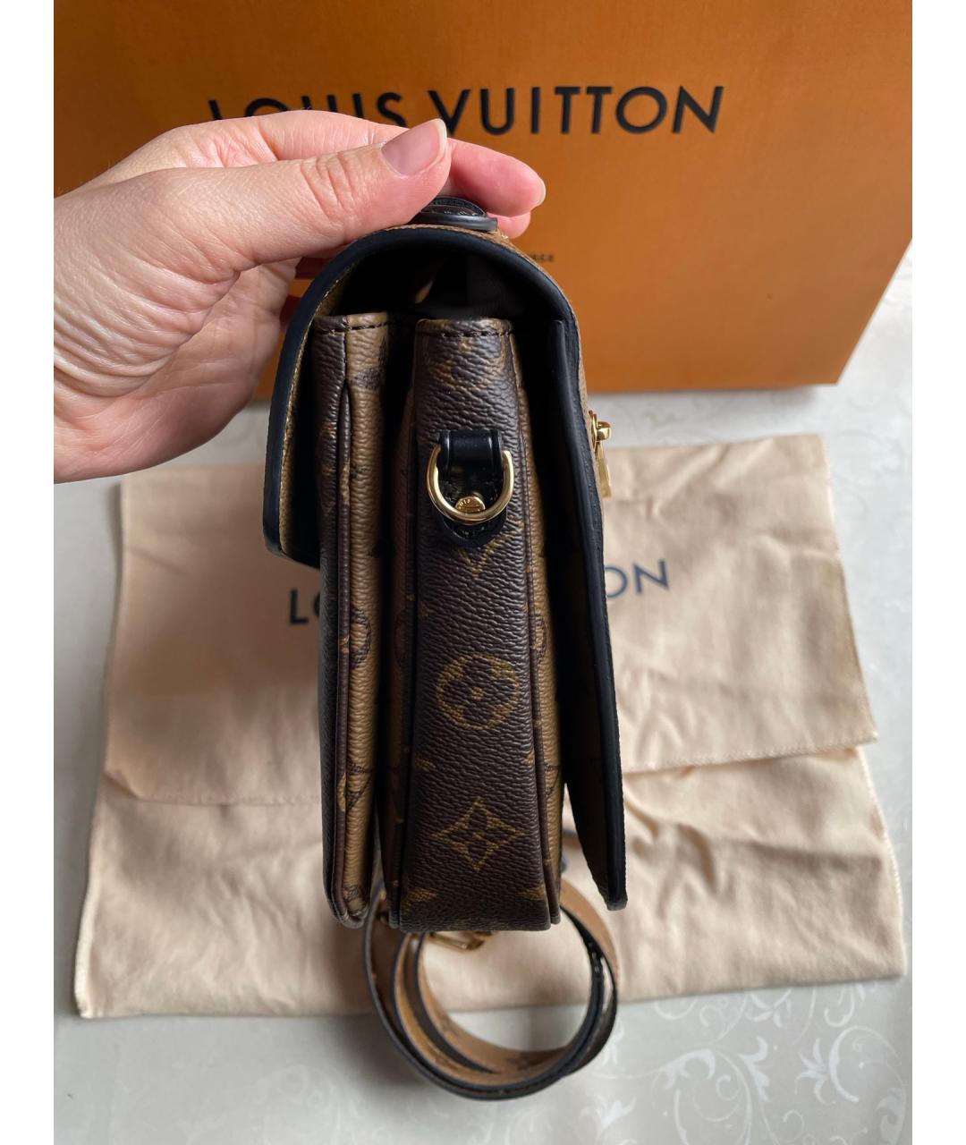LOUIS VUITTON Коричневая сумка через плечо, фото 4