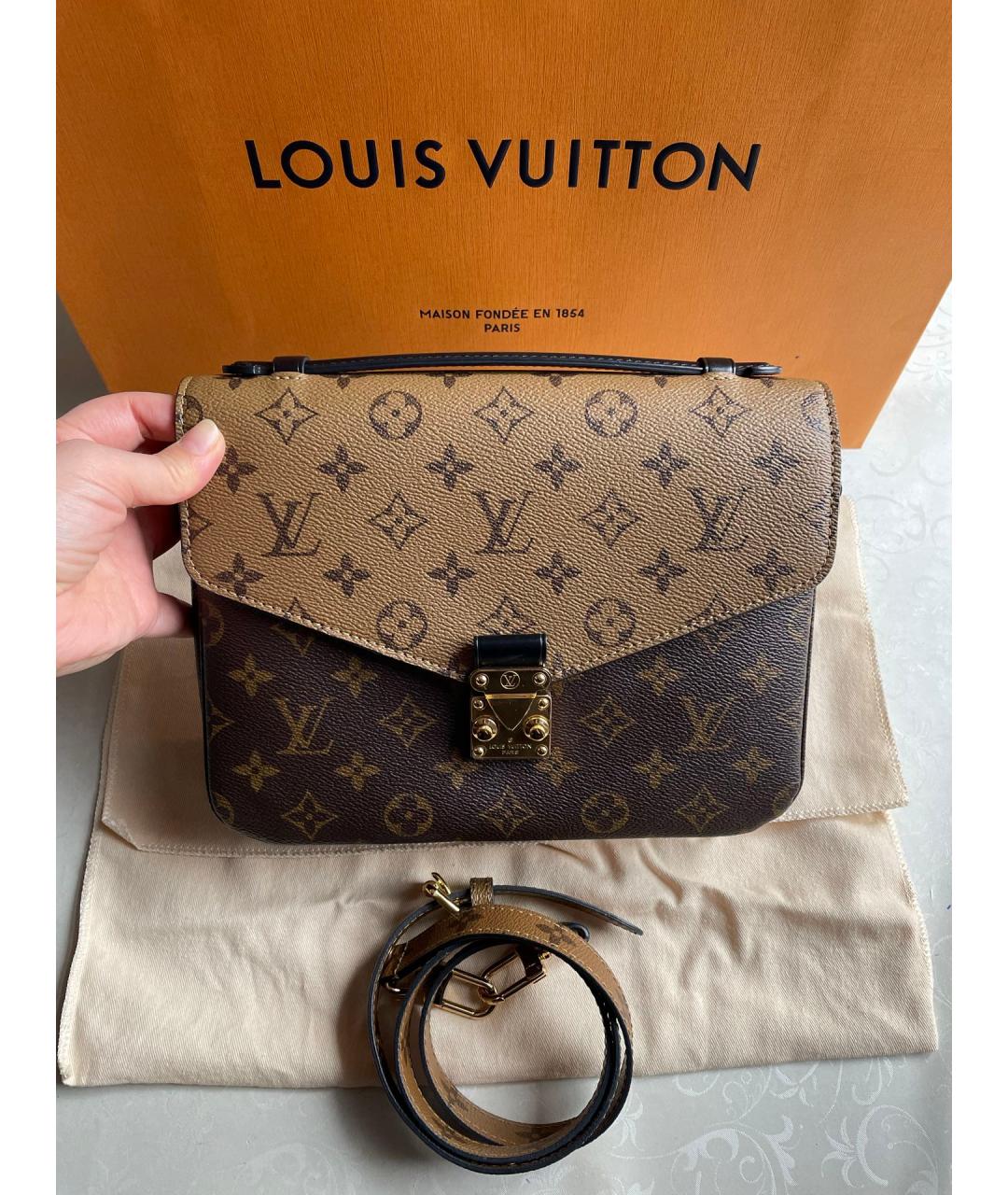 LOUIS VUITTON Коричневая сумка через плечо, фото 7