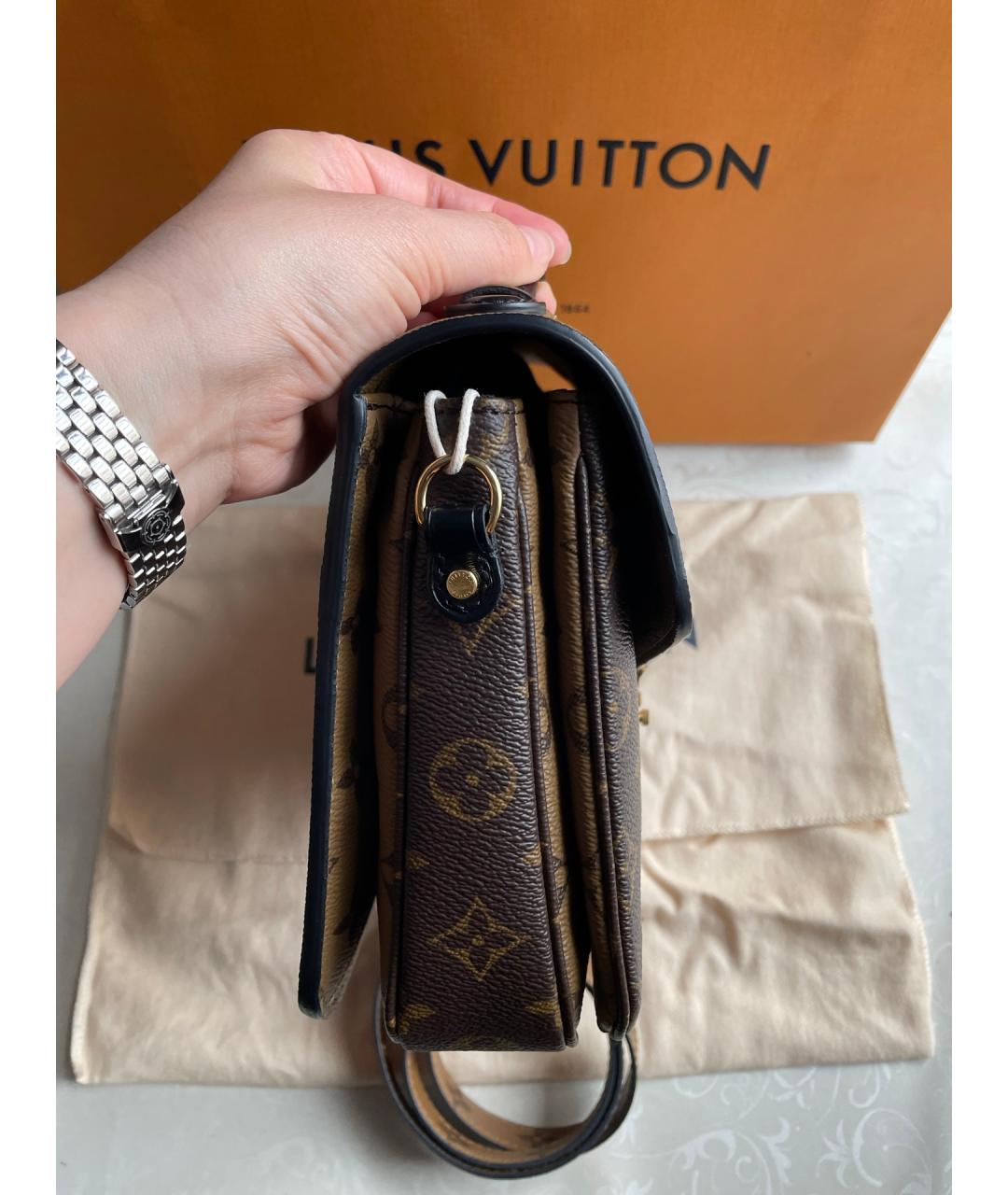 LOUIS VUITTON Коричневая сумка через плечо, фото 5