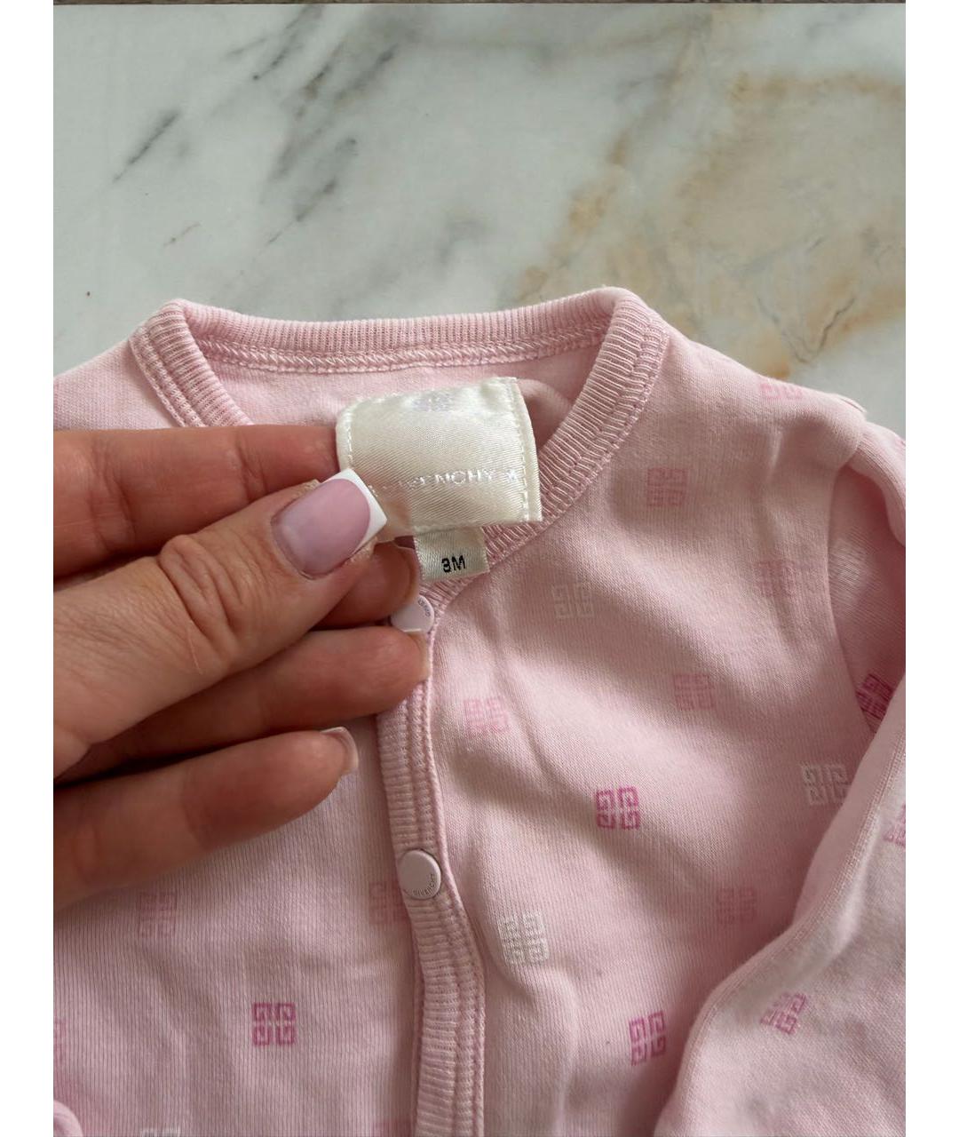 GIVENCHY Розовый хлопковый боди/ползунок, фото 2