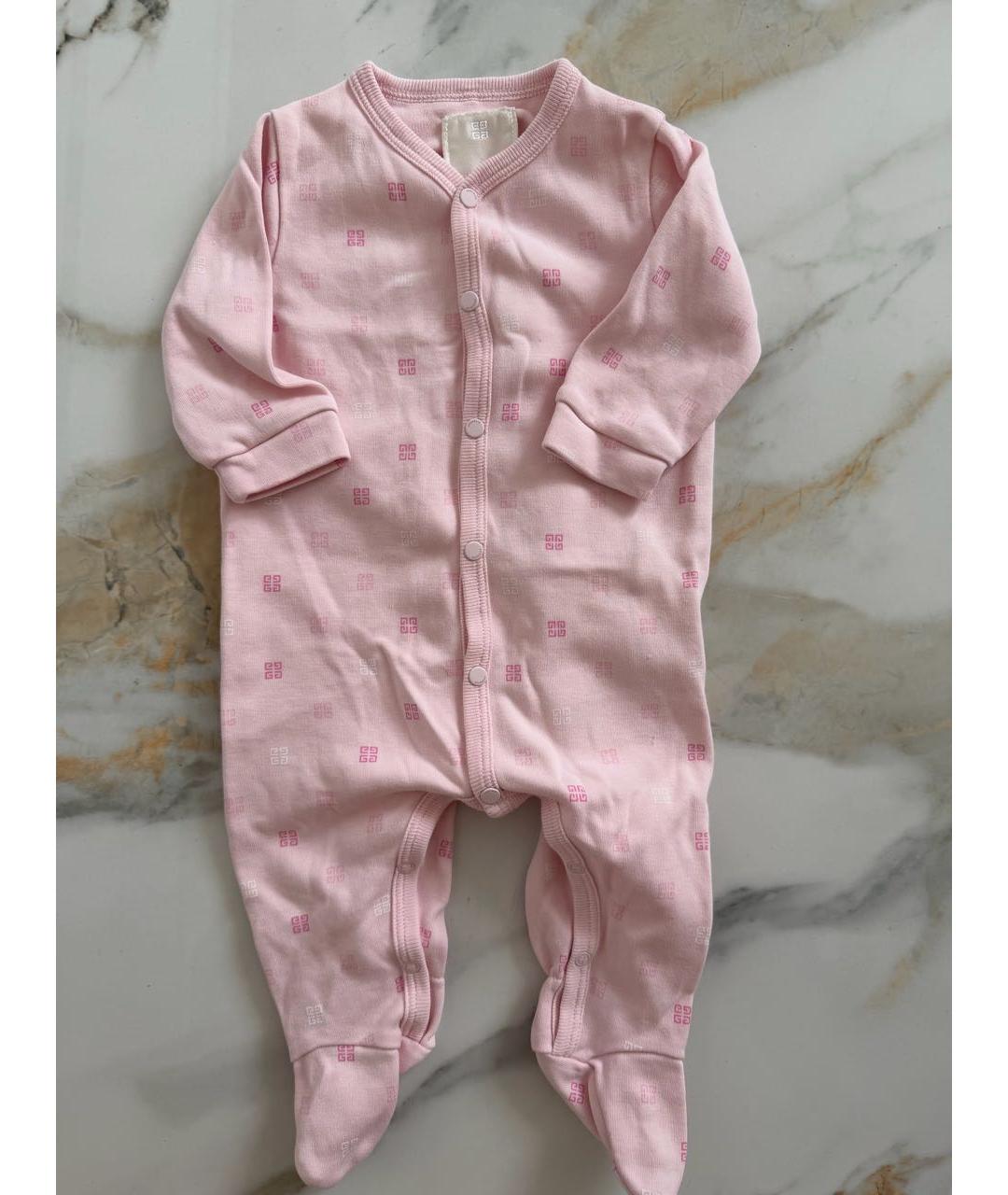 GIVENCHY Розовый хлопковый боди/ползунок, фото 4