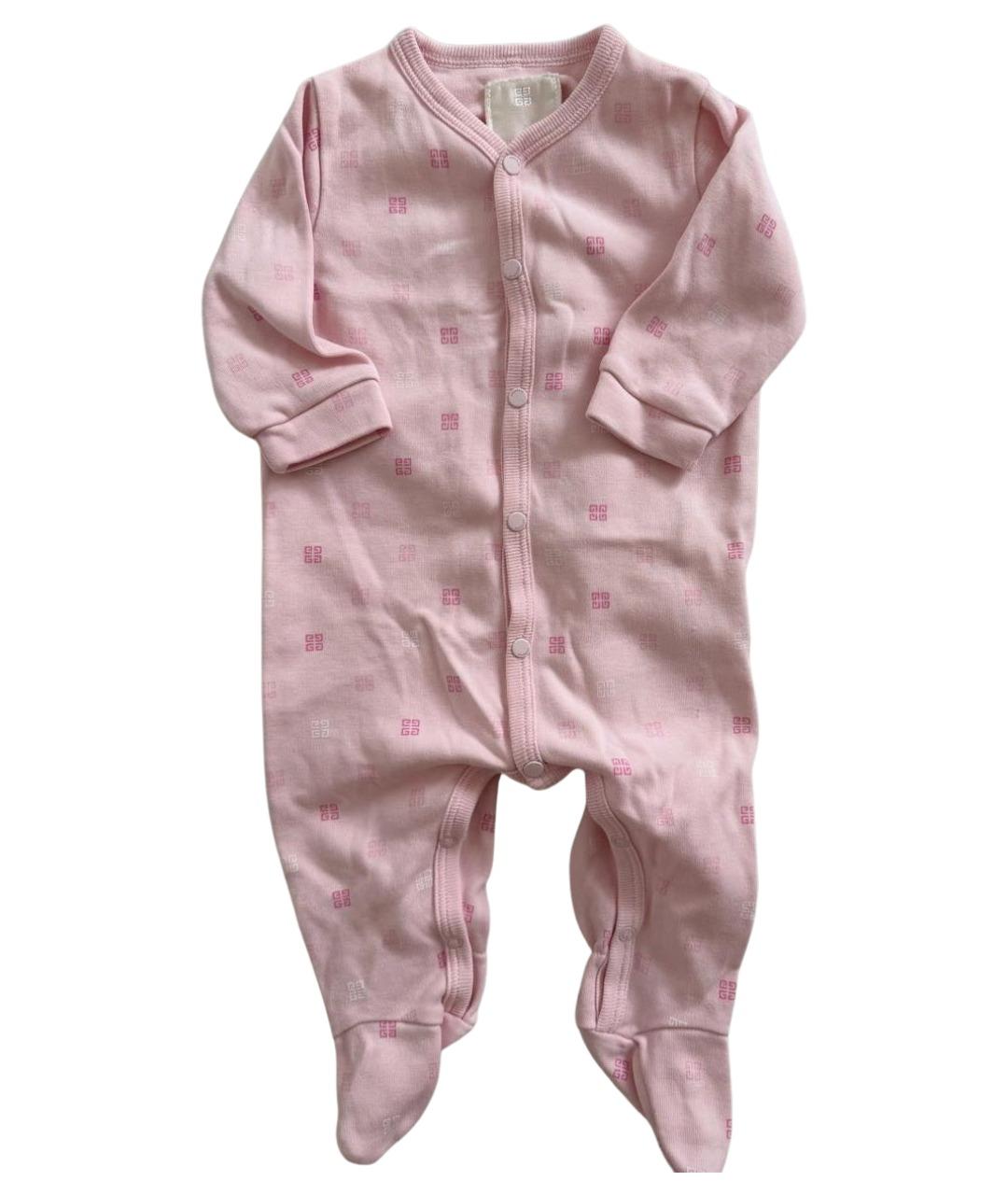 GIVENCHY Розовый хлопковый боди/ползунок, фото 1