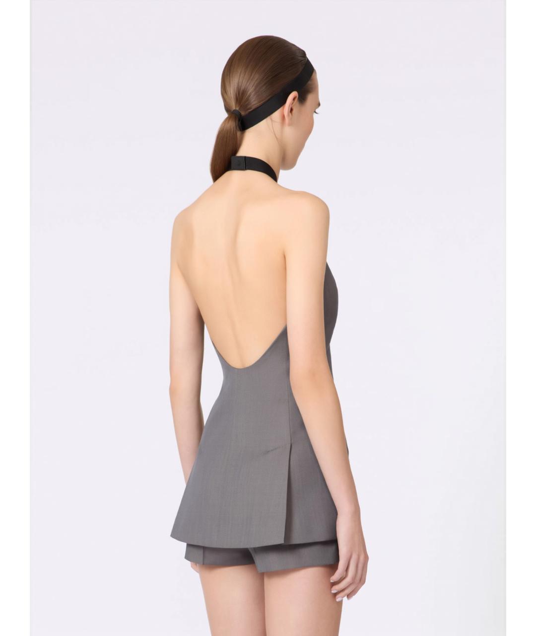 MAX MARA Серый шерстяной жилет, фото 4