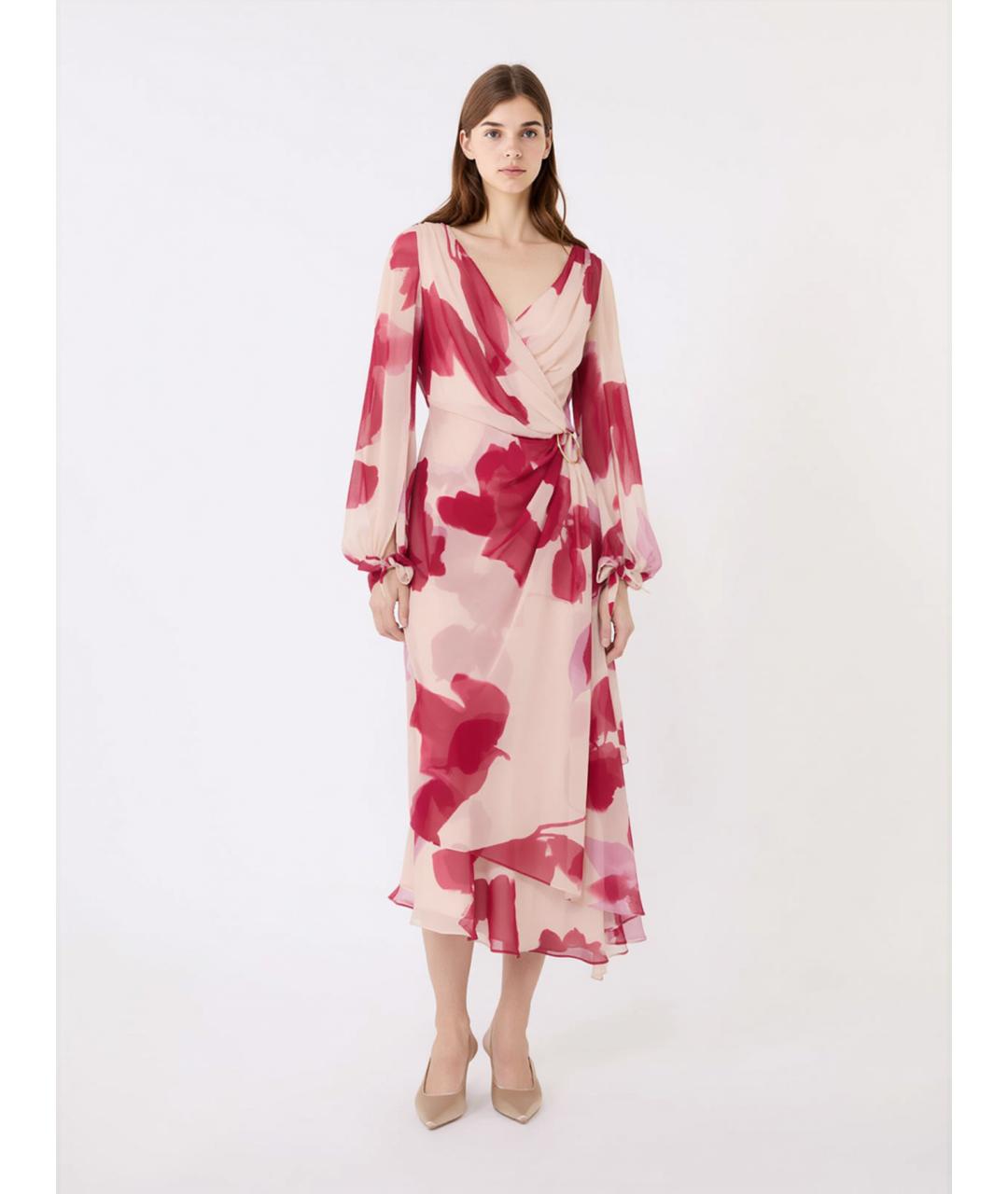 MAX MARA Мульти шелковое повседневное платье, фото 3