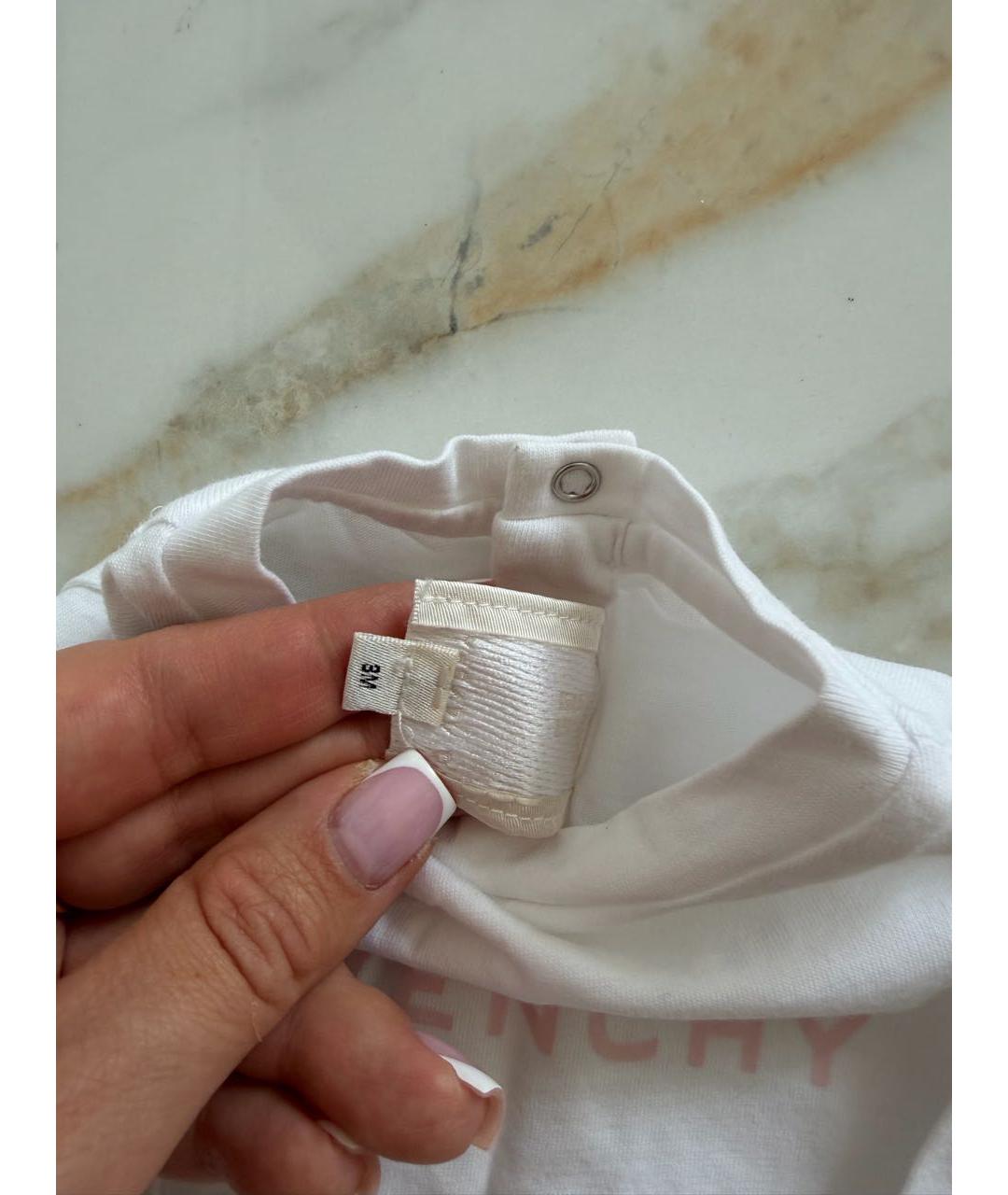 GIVENCHY Белый хлопковый футболка / топ, фото 2