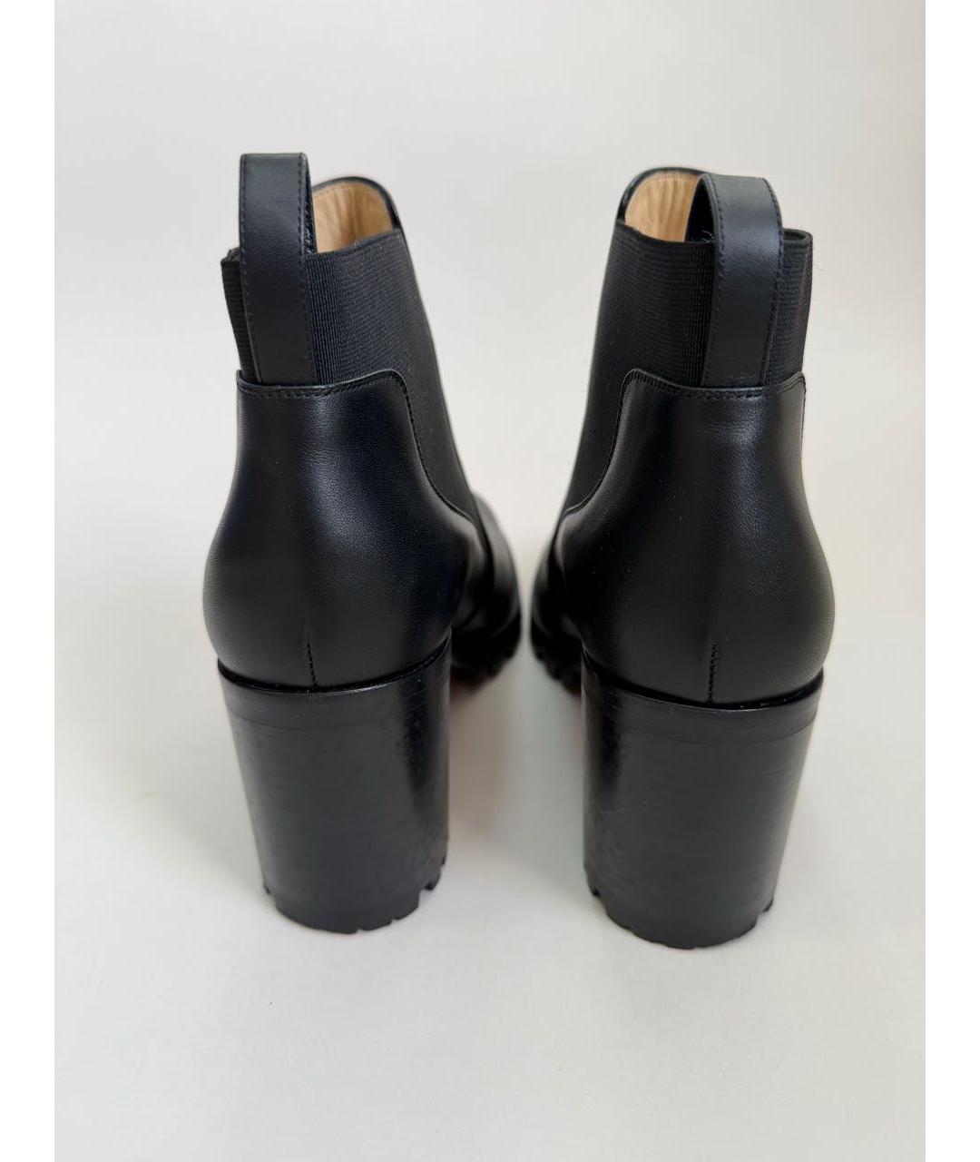 CHRISTIAN LOUBOUTIN Черные кожаные ботильоны, фото 3