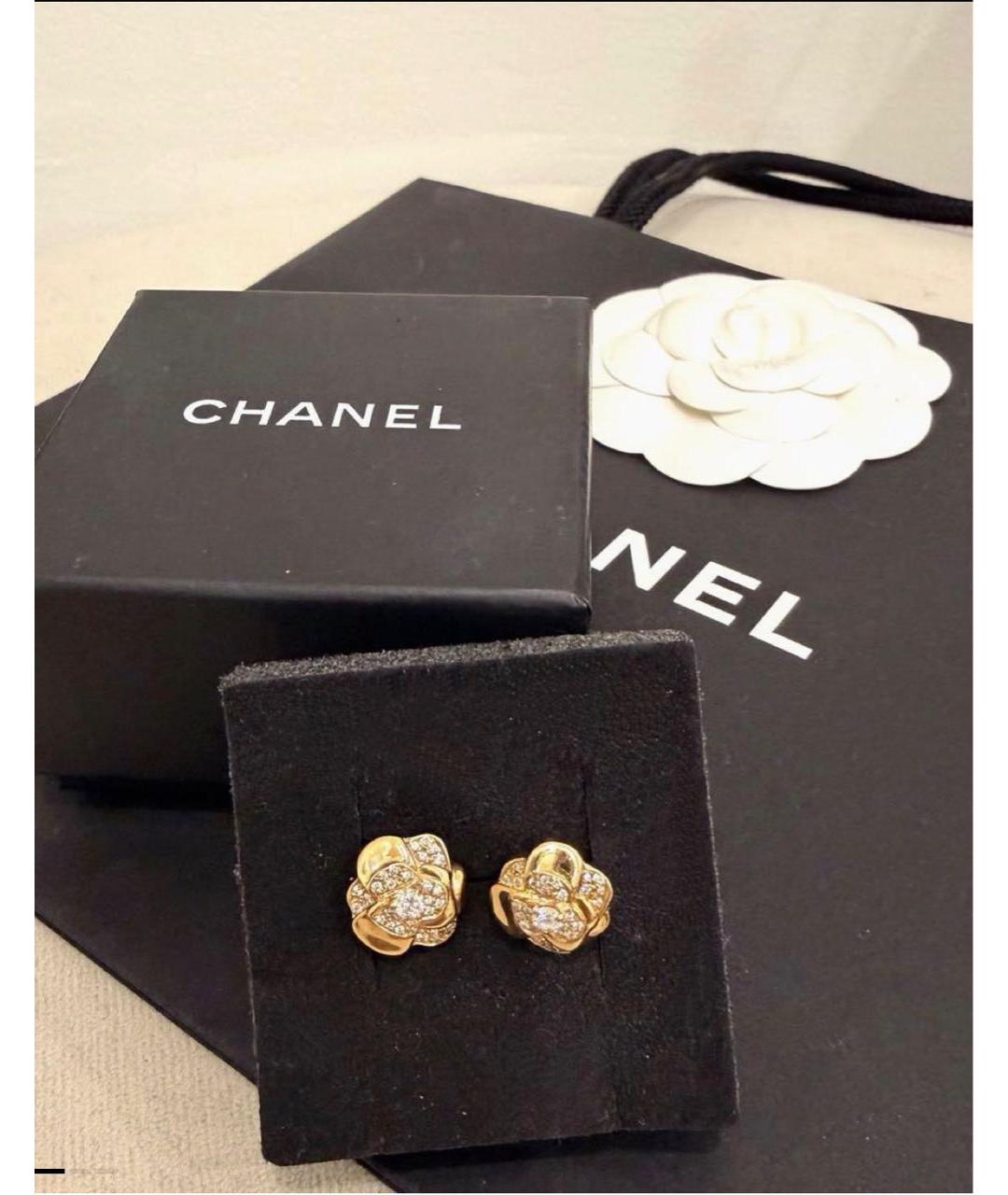 CHANEL Золотые серьги из желтого золота, фото 2