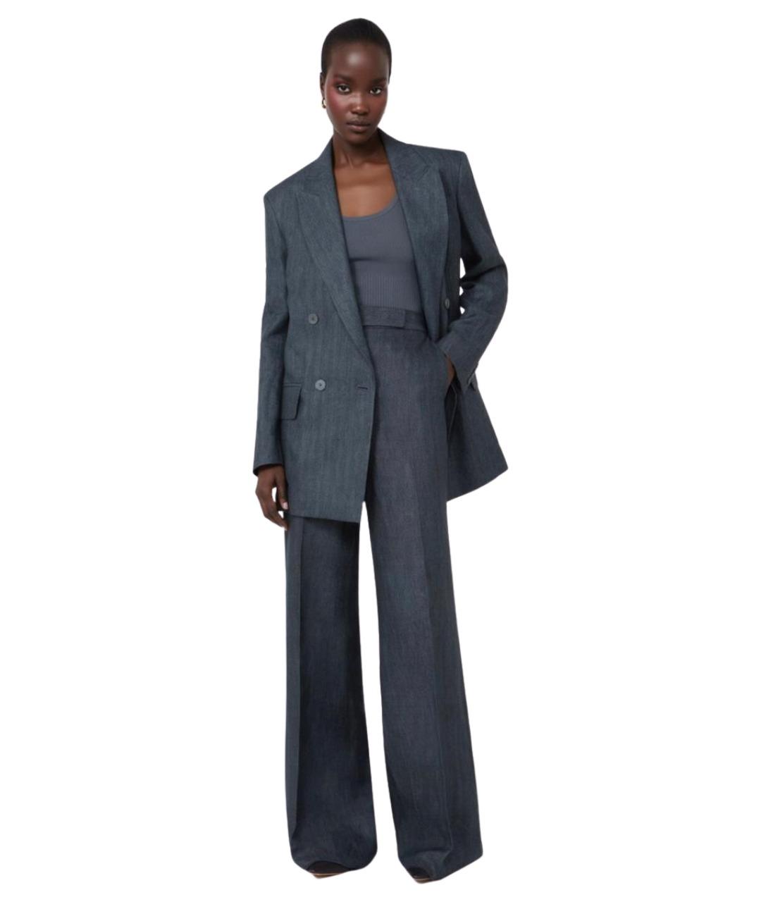 MAX MARA Серый льняной жакет/пиджак, фото 2