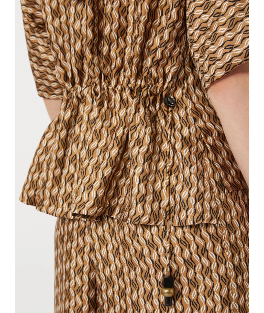 MAX MARA Коричневая шелковая туника, фото 5