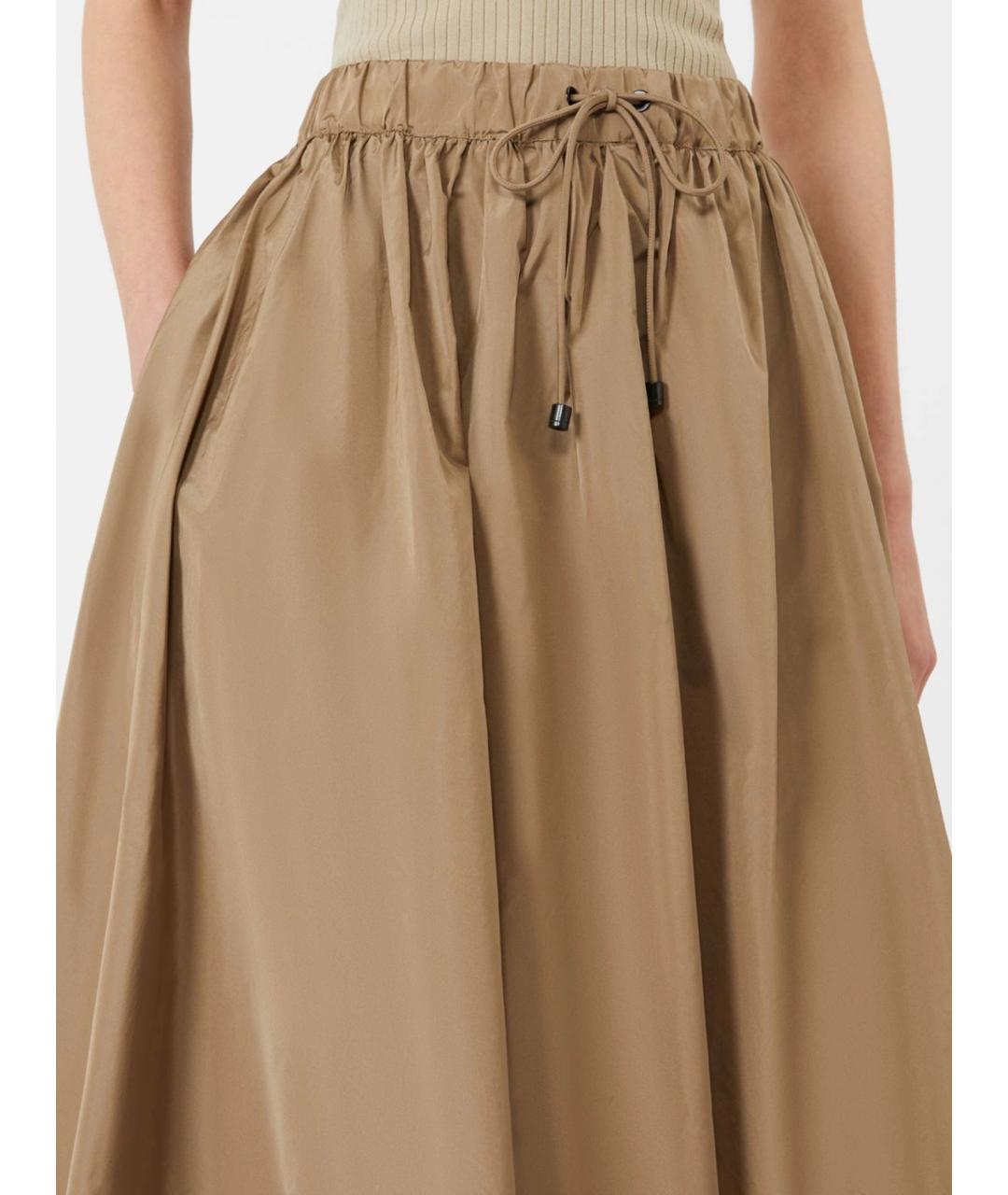 MAX MARA Бежевая юбка миди, фото 5