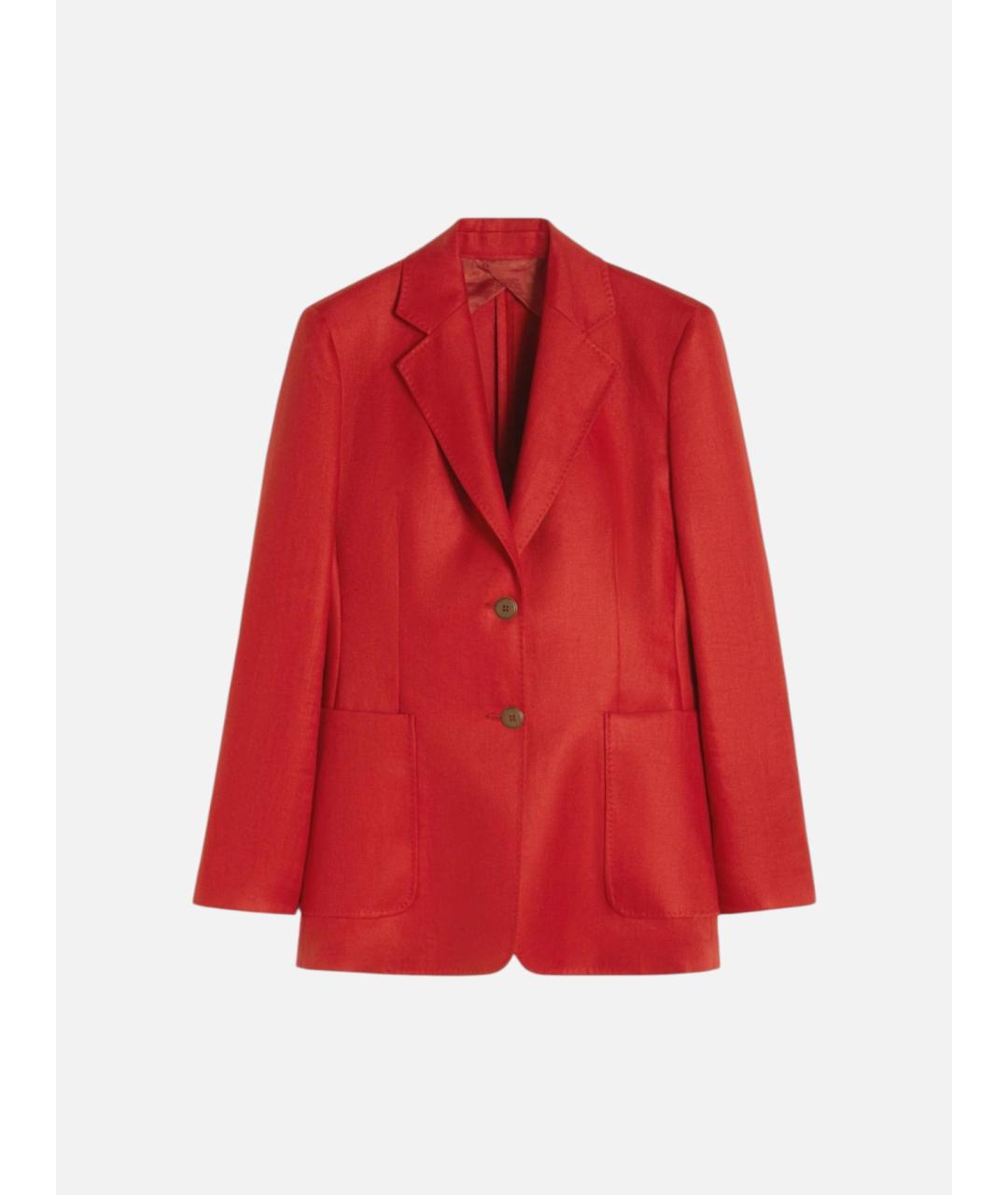 MAX MARA Красный льняной жакет/пиджак, фото 6