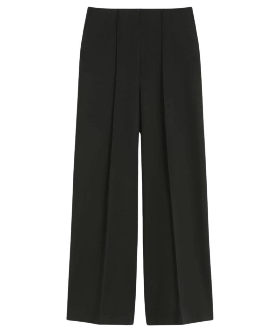 MAX MARA Черные вискозные брюки широкие, фото 1