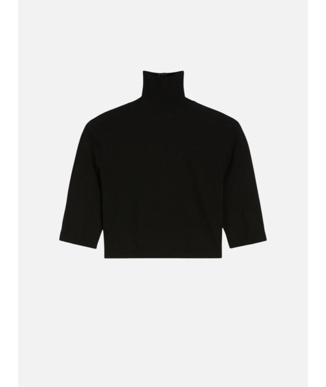 MAX MARA Черная вискозная водолазка, фото 5