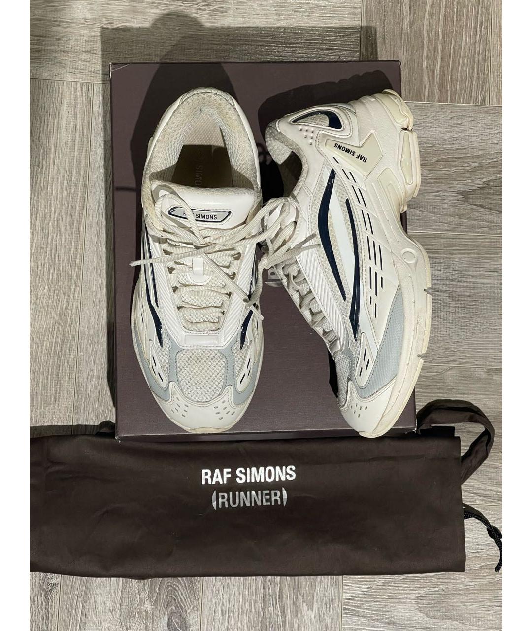 RAF SIMONS Белые низкие кроссовки / кеды, фото 3