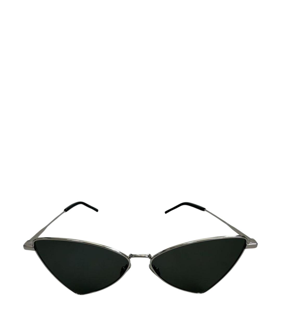 SAINT LAURENT Серебряные металлические солнцезащитные очки, фото 1