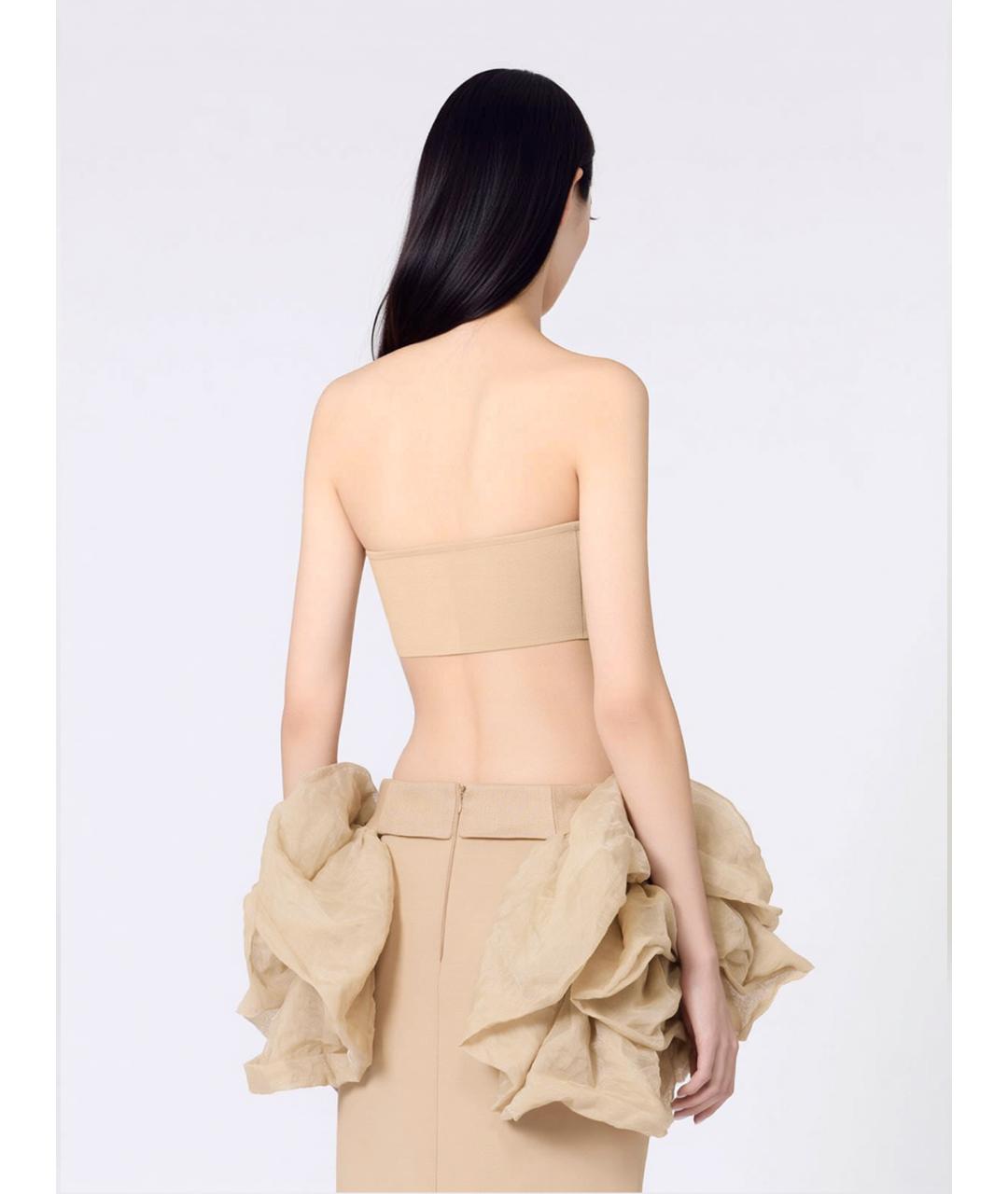 MAX MARA Бежевая вискозная майка, фото 2