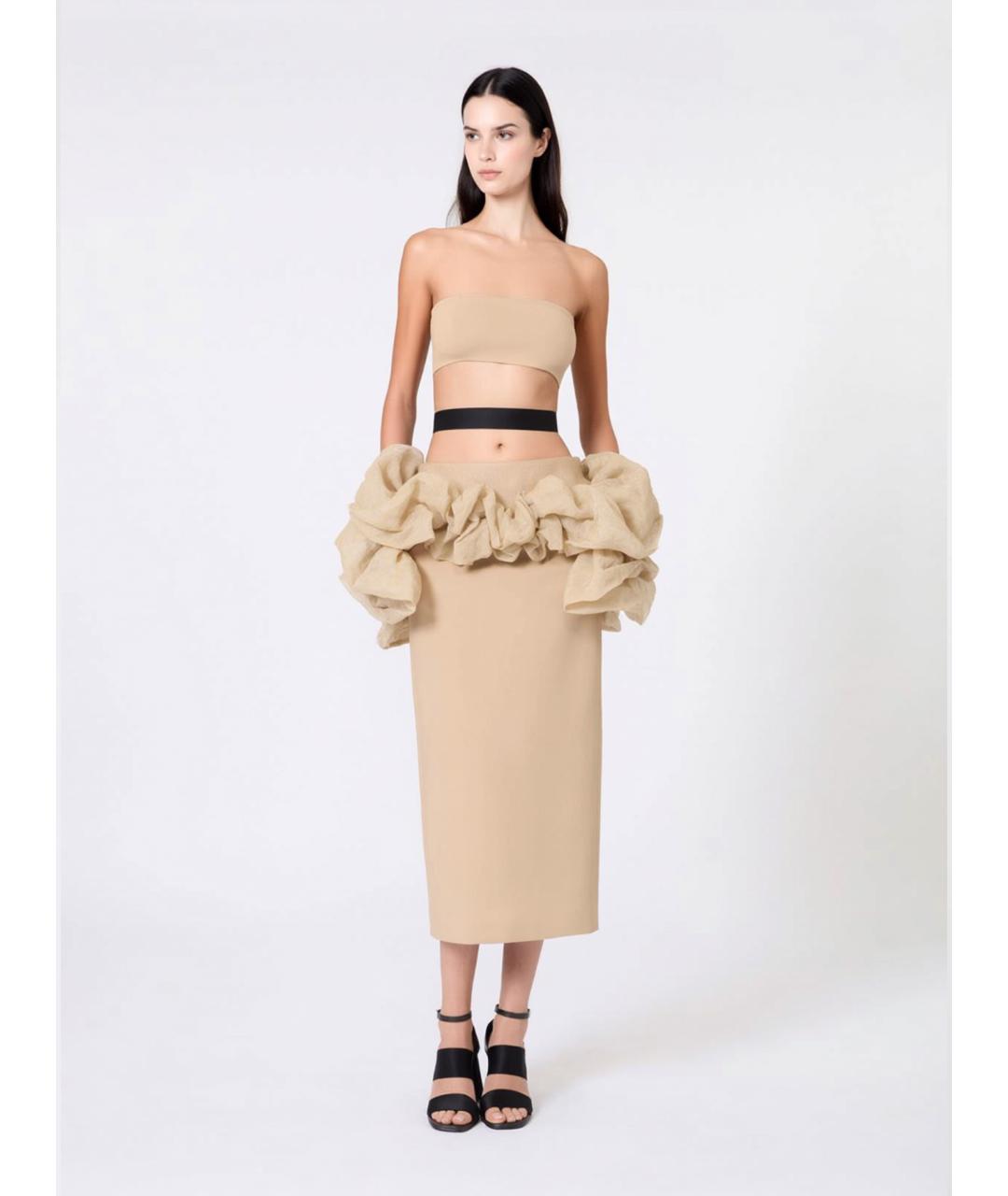 MAX MARA Бежевая вискозная майка, фото 4