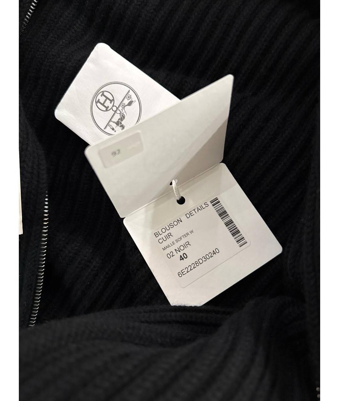 HERMES Черный шерстяной кардиган, фото 6