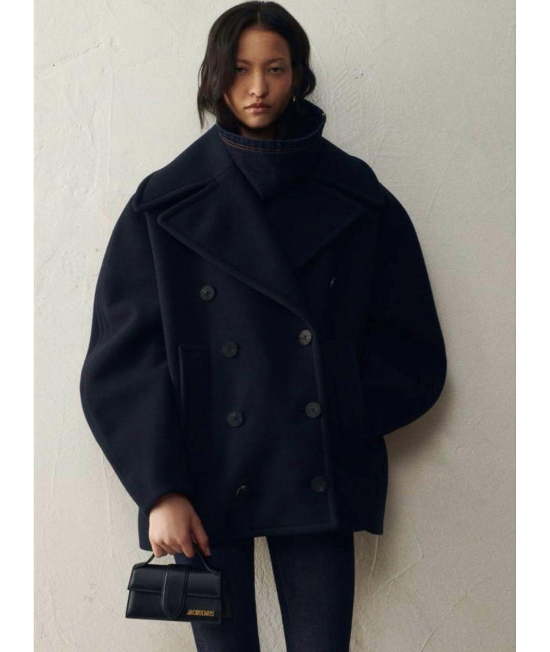 JACQUEMUS Черная кожаная сумка через плечо, фото 3