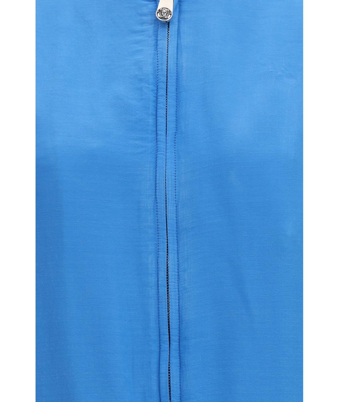 VERSACE Синяя шелковая куртка, фото 3