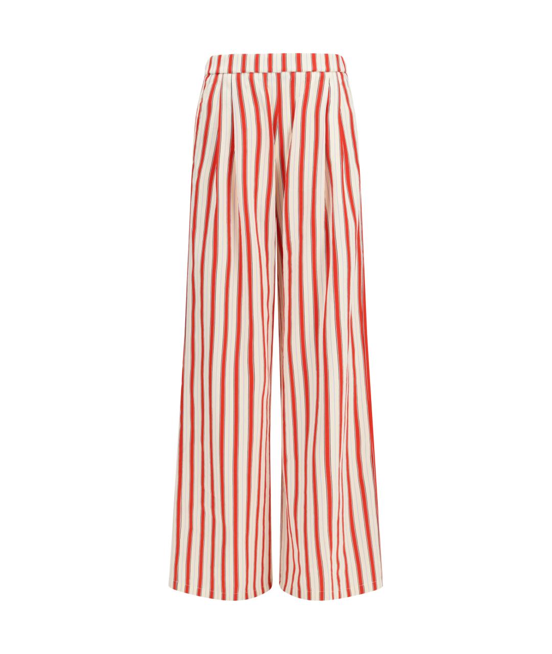 FORTE FORTE Красные хлопковые прямые брюки, фото 1