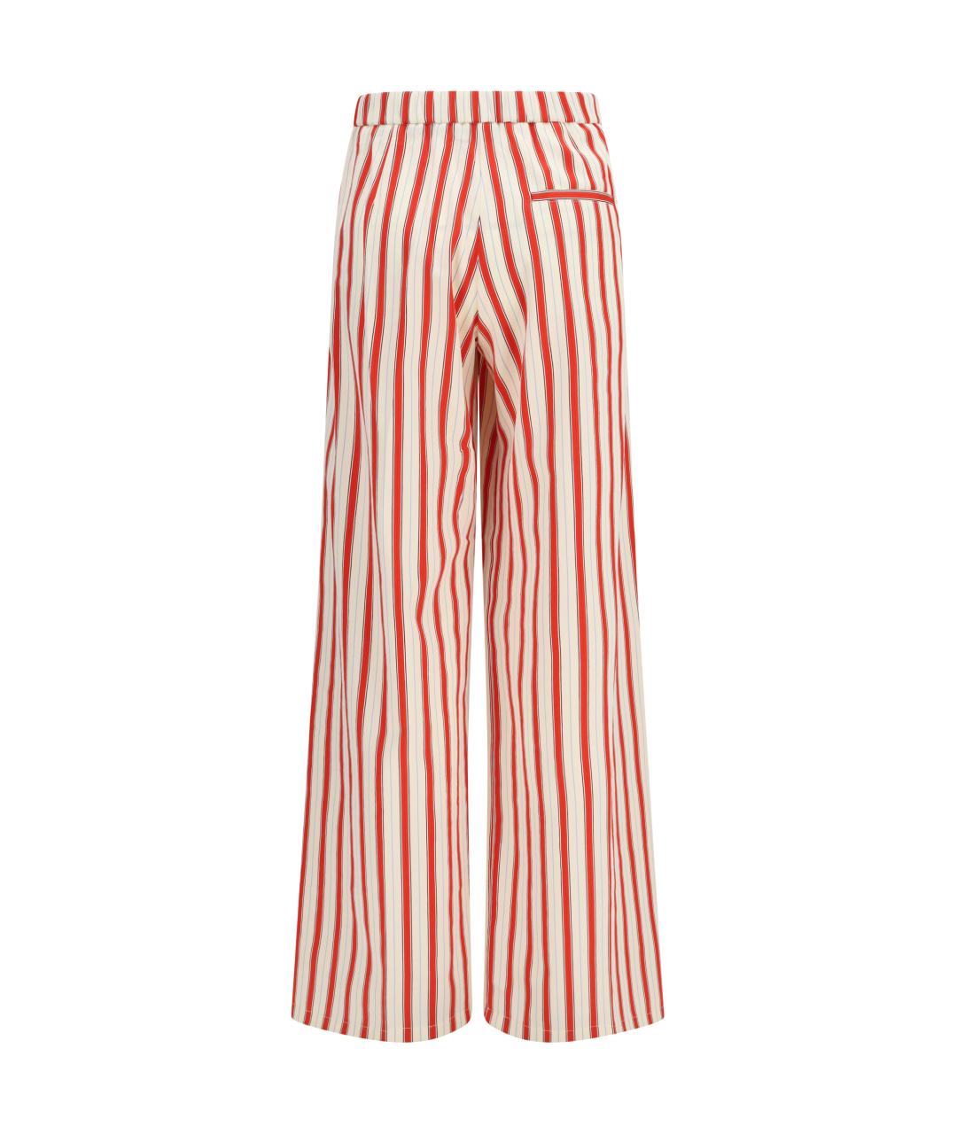 FORTE FORTE Красные хлопковые прямые брюки, фото 2