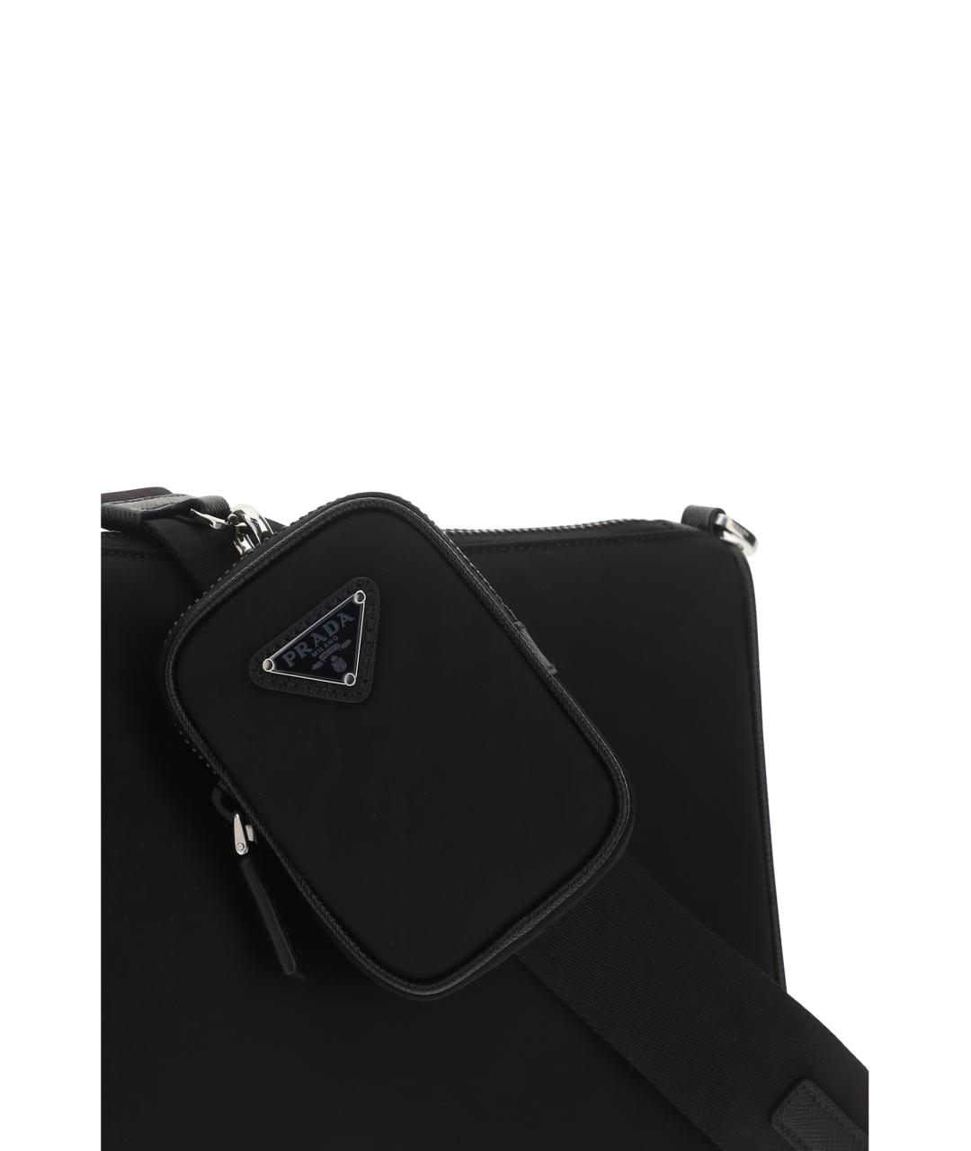 PRADA Черная синтетическая сумка на плечо, фото 4