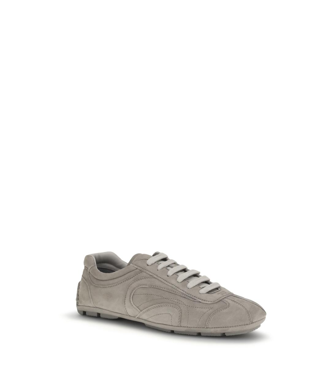 PRADA Мульти замшевые низкие кроссовки / кеды, фото 2