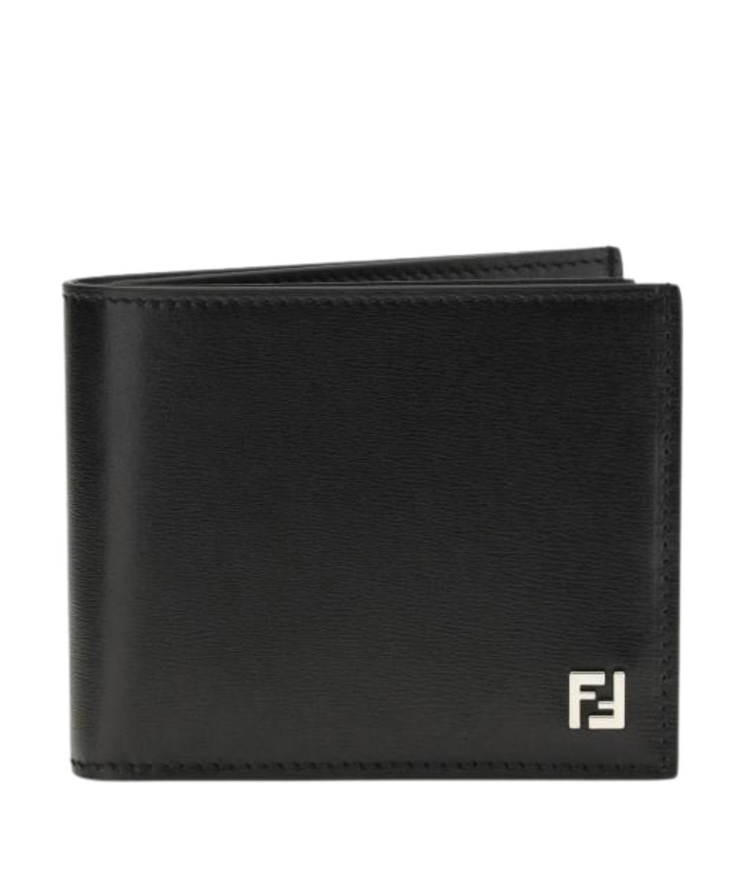 FENDI Черный кожаный кошелек, фото 1