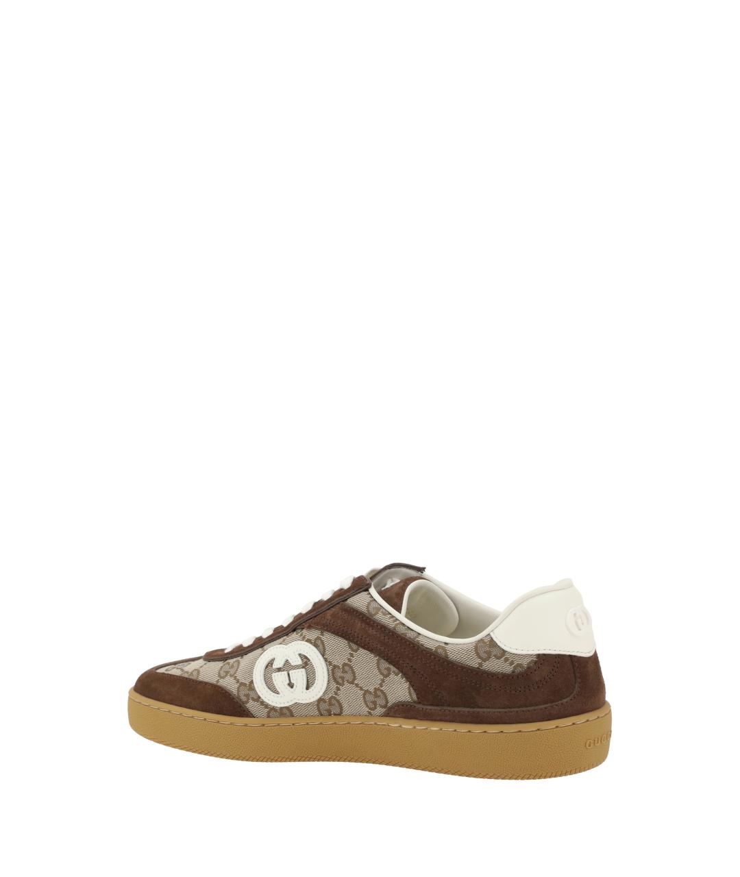 GUCCI Коричневые низкие кроссовки / кеды, фото 3