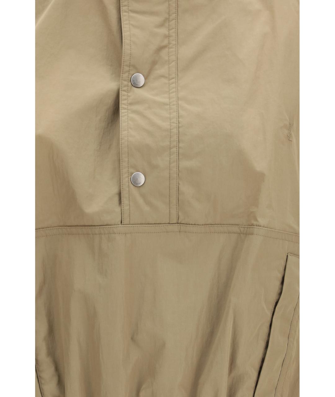 SAINT LAURENT Бежевая полиэстеровая куртка, фото 3