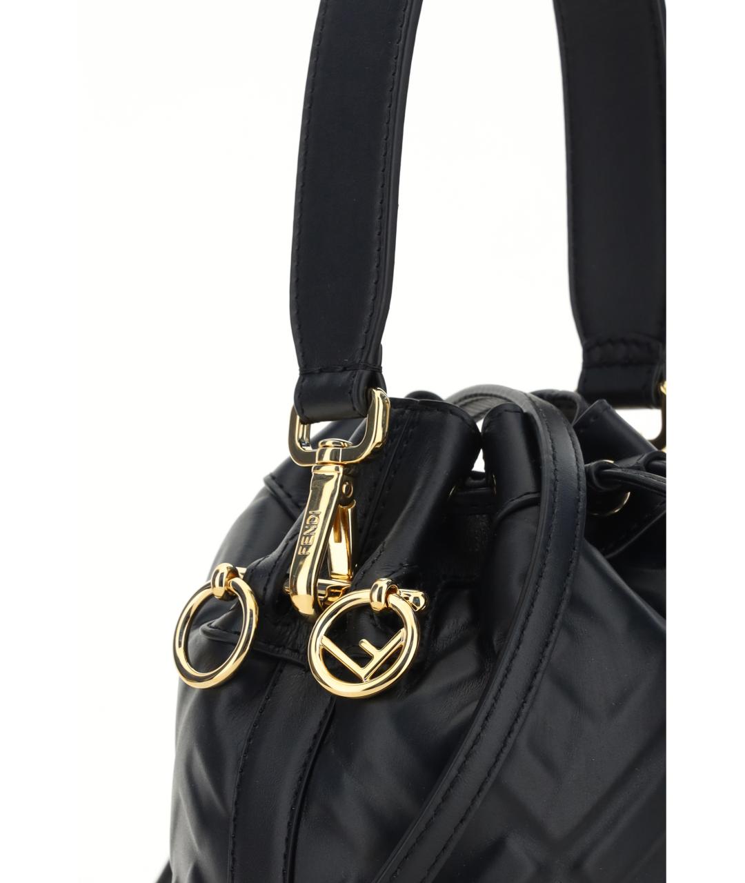 FENDI Черная кожаная сумка через плечо, фото 4