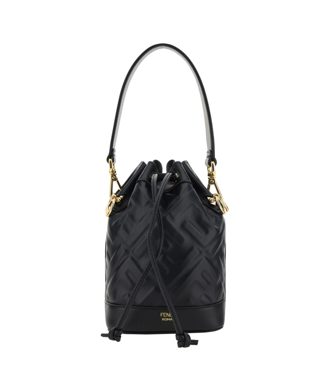 FENDI Черная кожаная сумка через плечо, фото 1