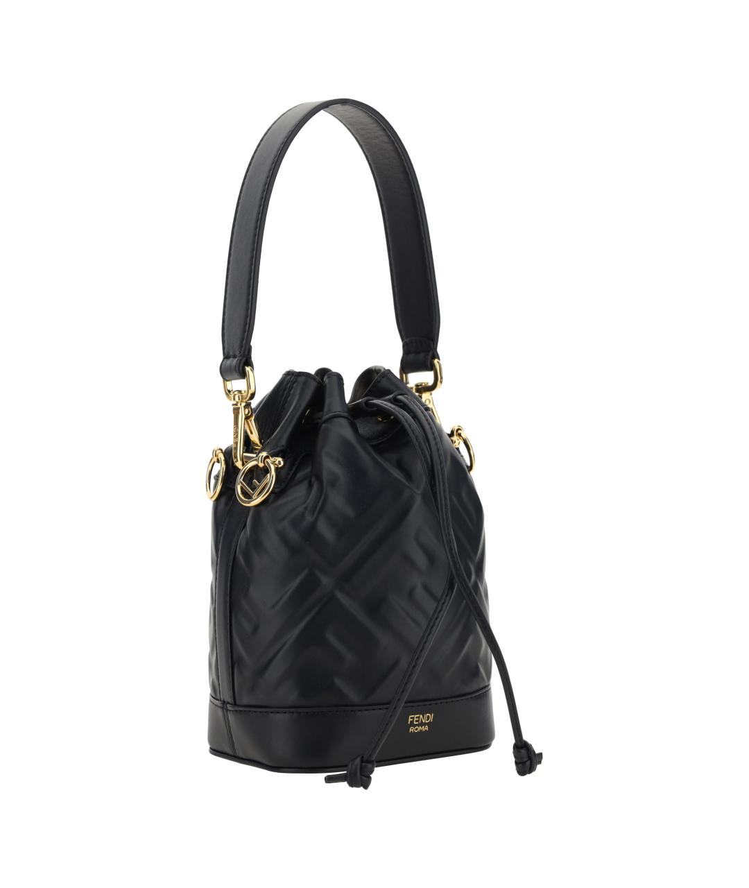 FENDI Черная кожаная сумка через плечо, фото 2