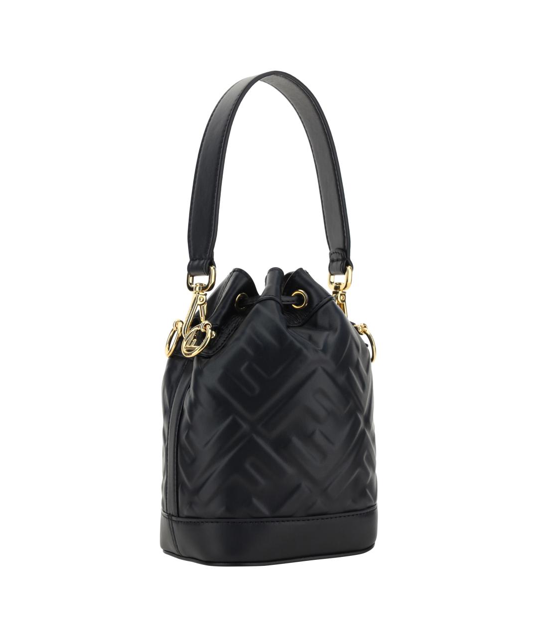 FENDI Черная кожаная сумка через плечо, фото 3