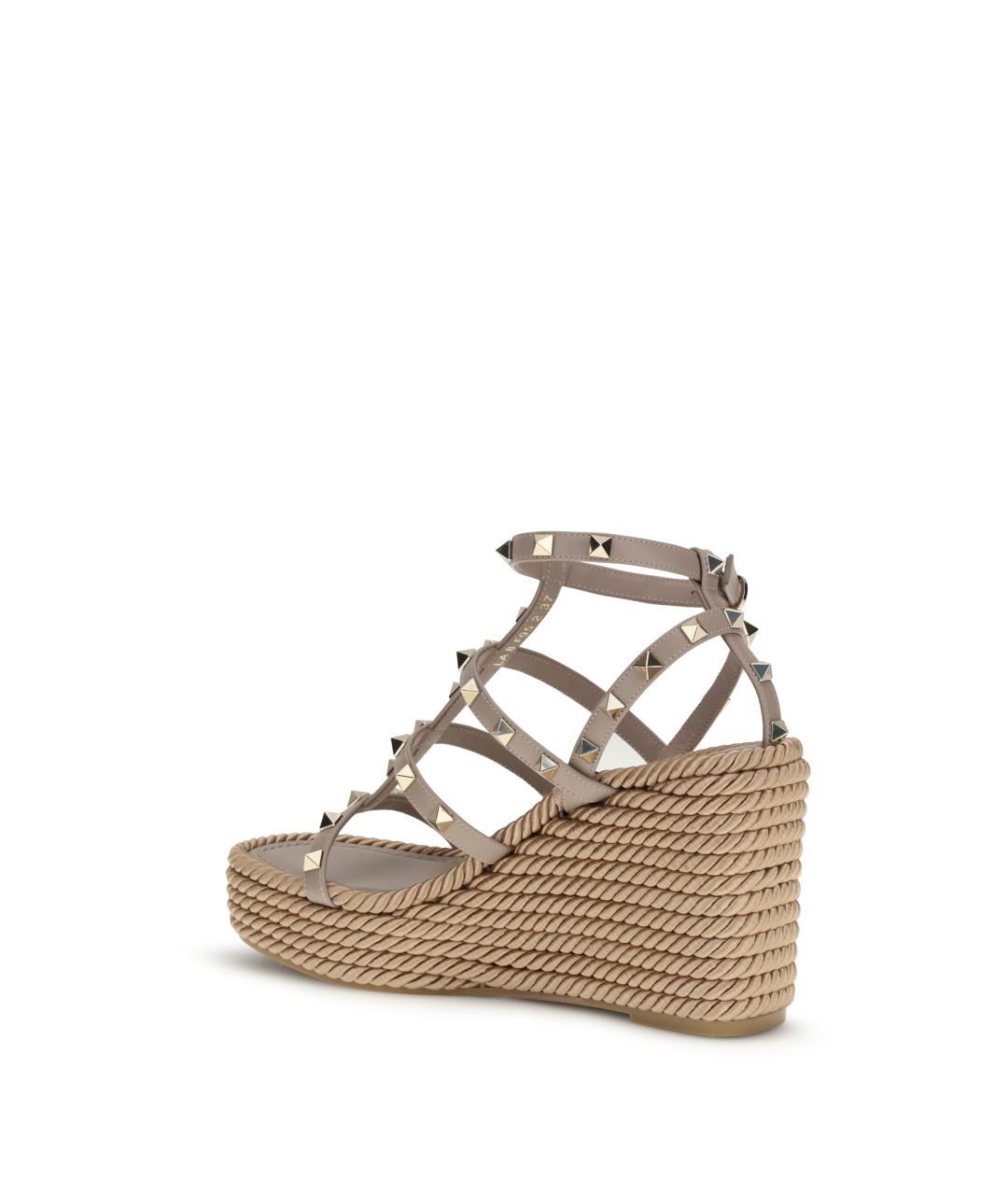 VALENTINO Розовые кожаные босоножки, фото 3