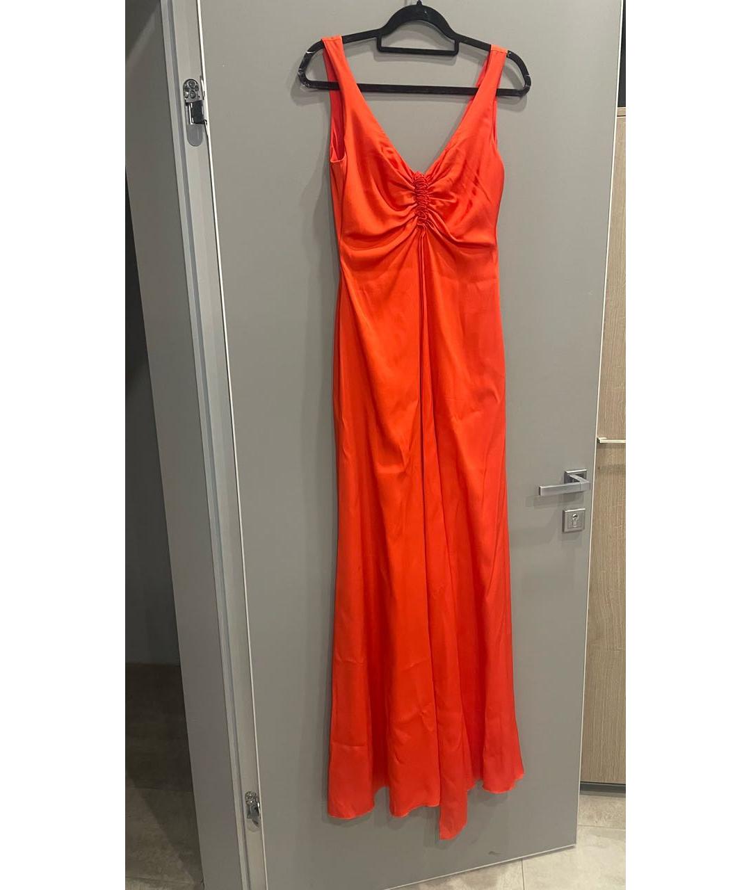 ARMANI COLLEZIONI Красное шелковое вечернее платье, фото 7