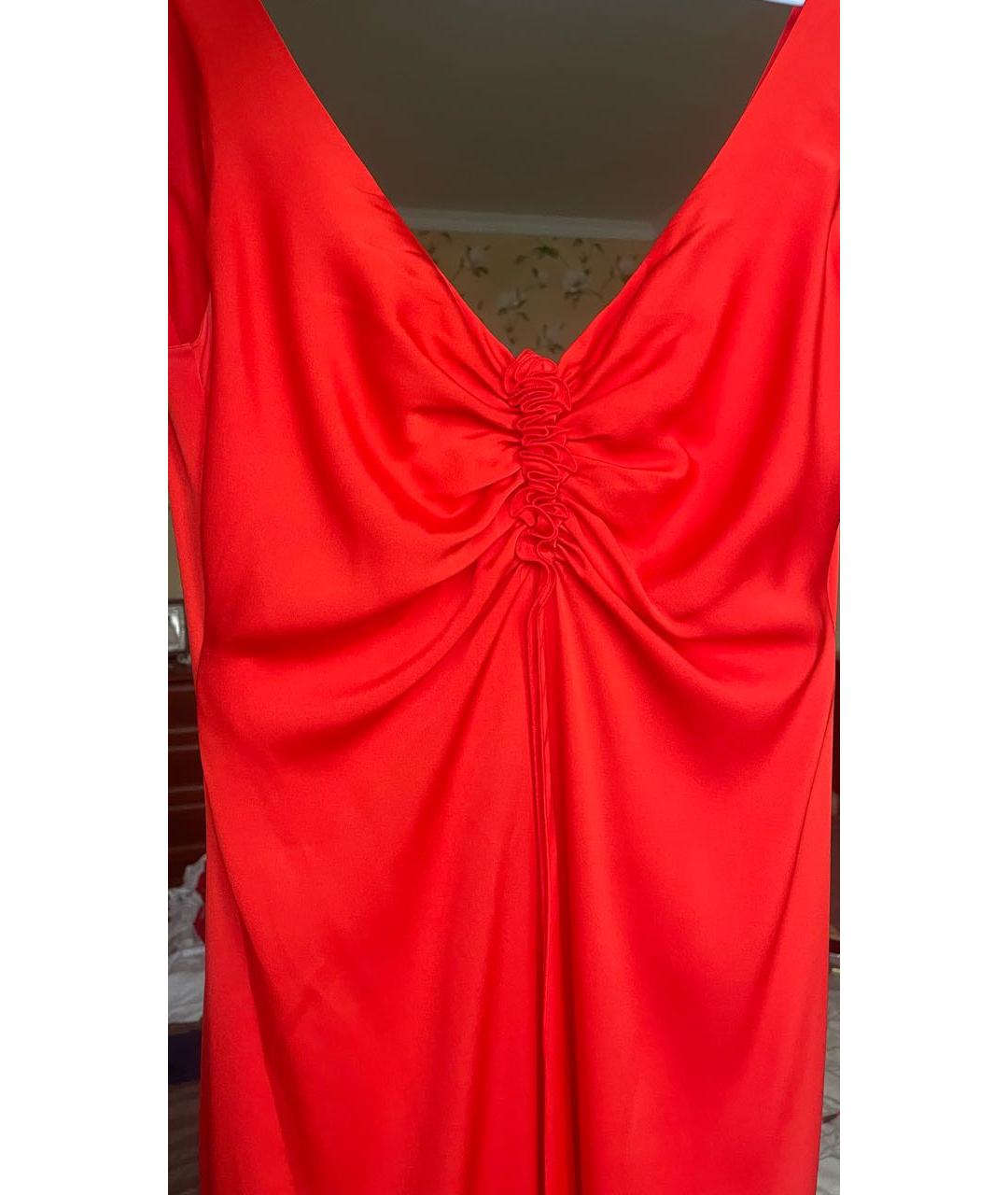ARMANI COLLEZIONI Красное шелковое вечернее платье, фото 2