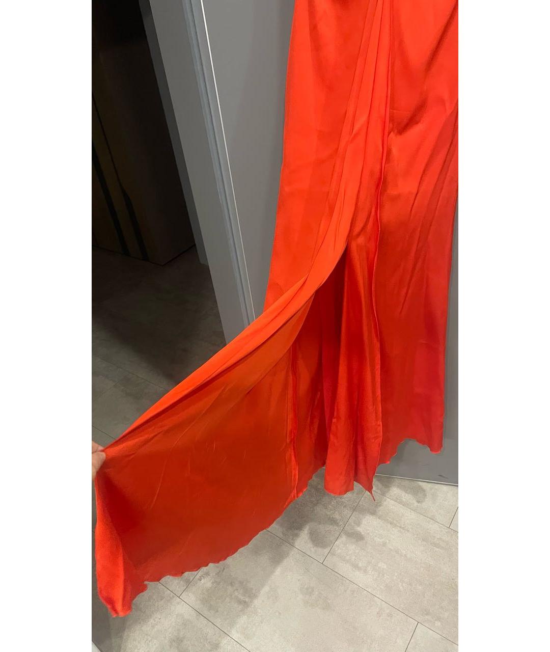 ARMANI COLLEZIONI Красное шелковое вечернее платье, фото 4