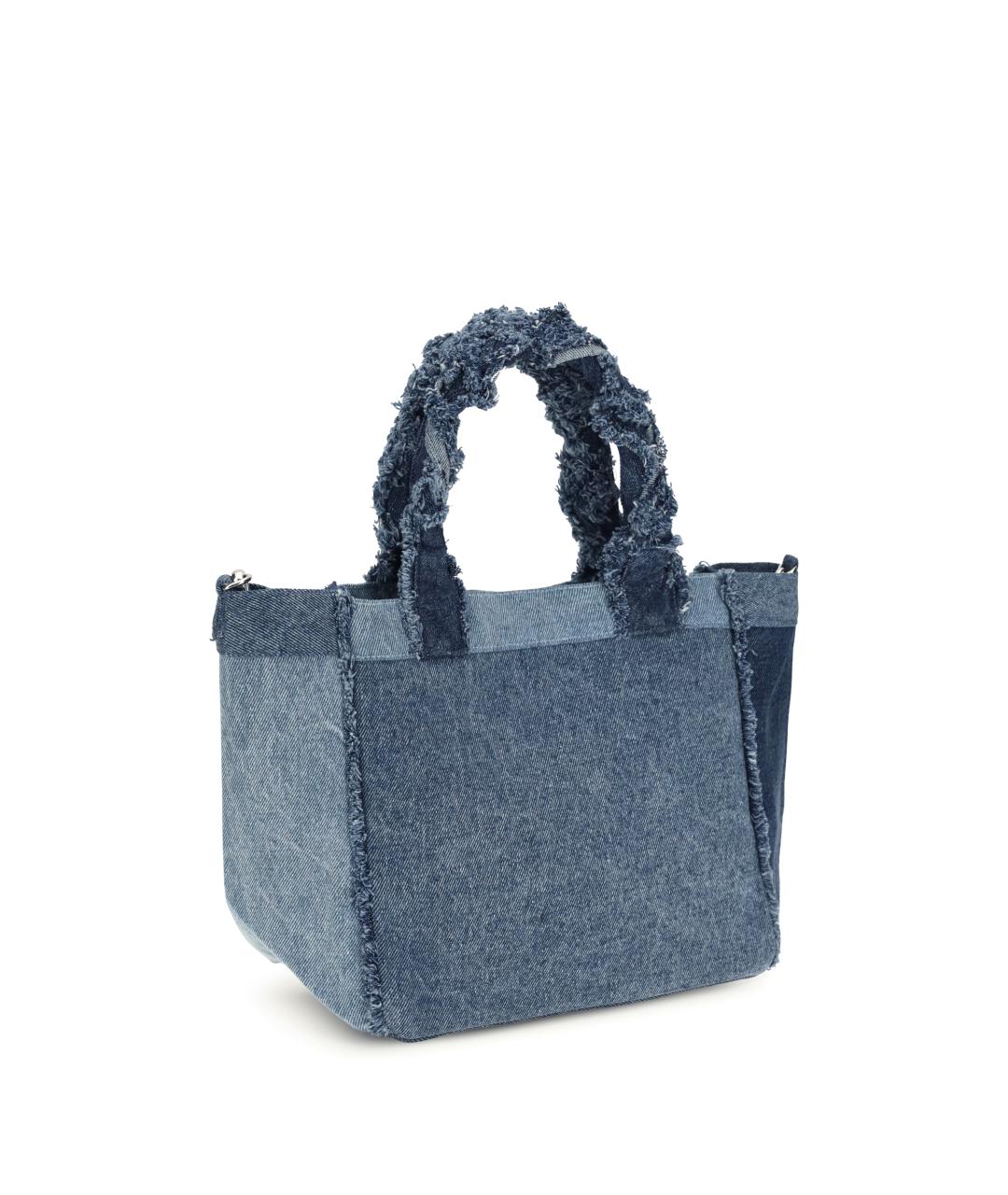 GANNI Синяя хлопковая сумка тоут, фото 3