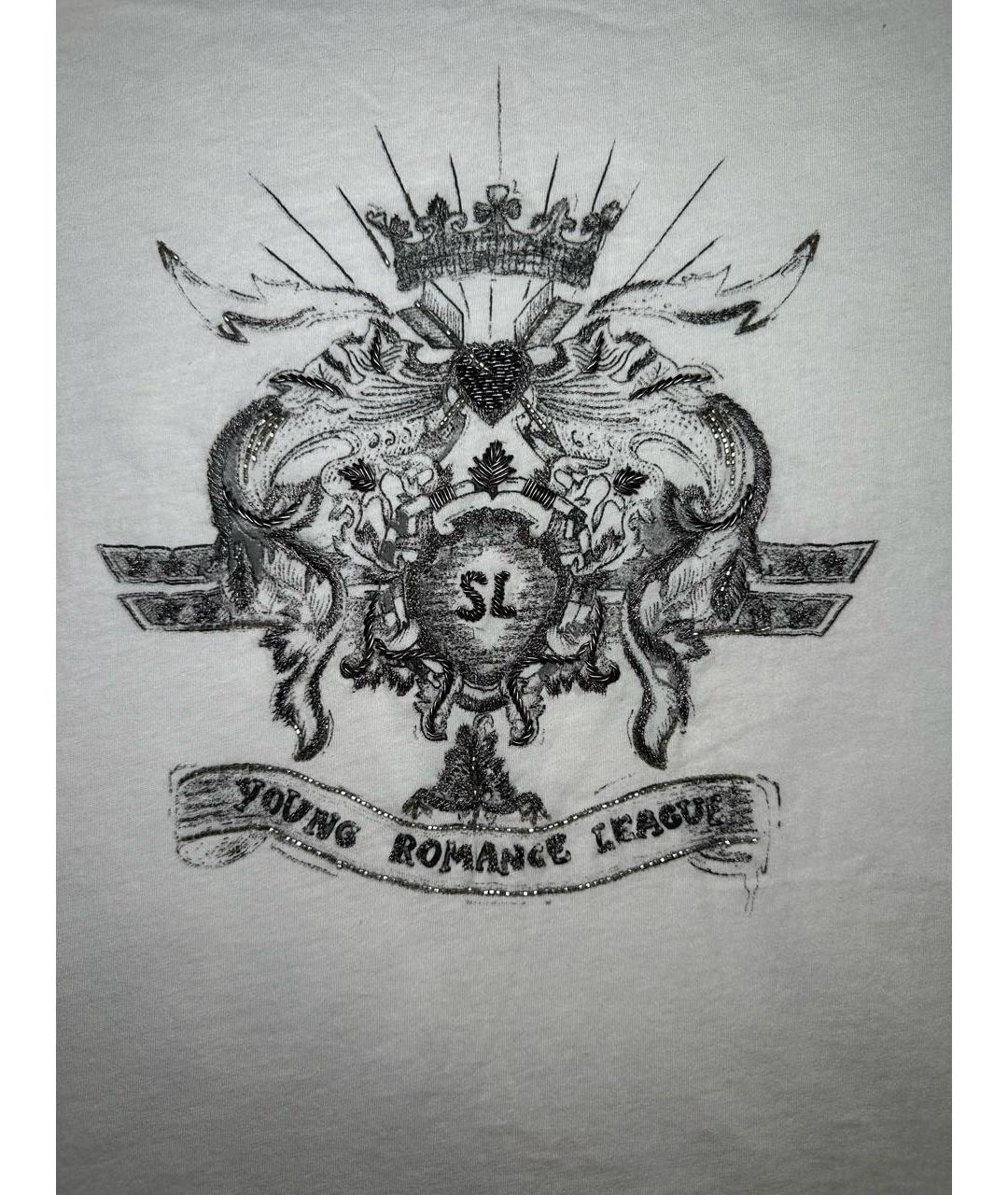 SAINT LAURENT Белая хлопковая футболка, фото 2