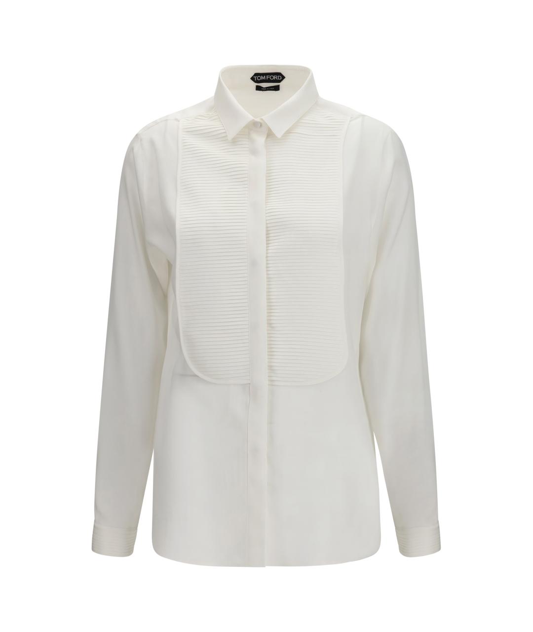 TOM FORD Белая шелковая рубашка, фото 1