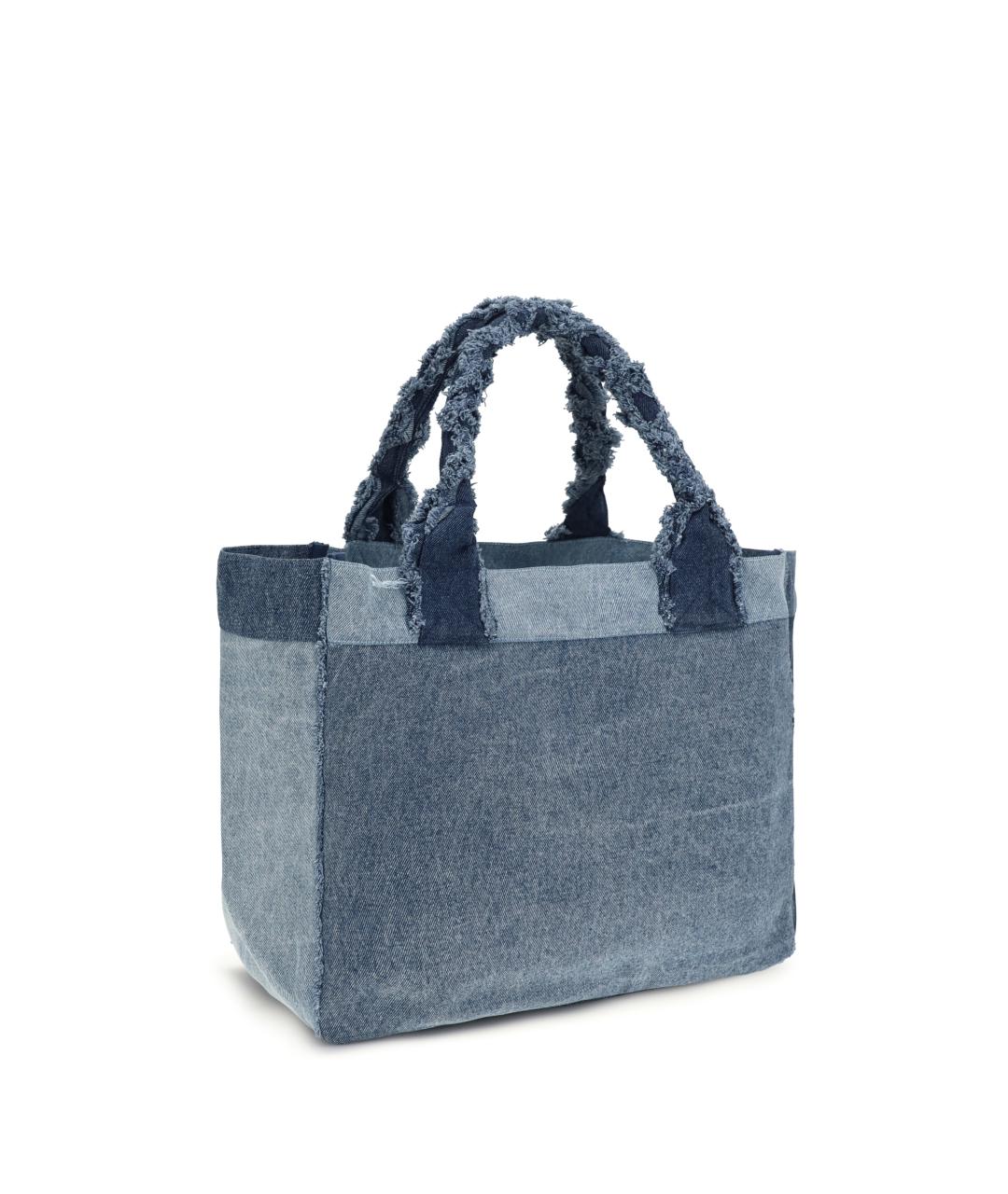 GANNI Синяя хлопковая сумка тоут, фото 3