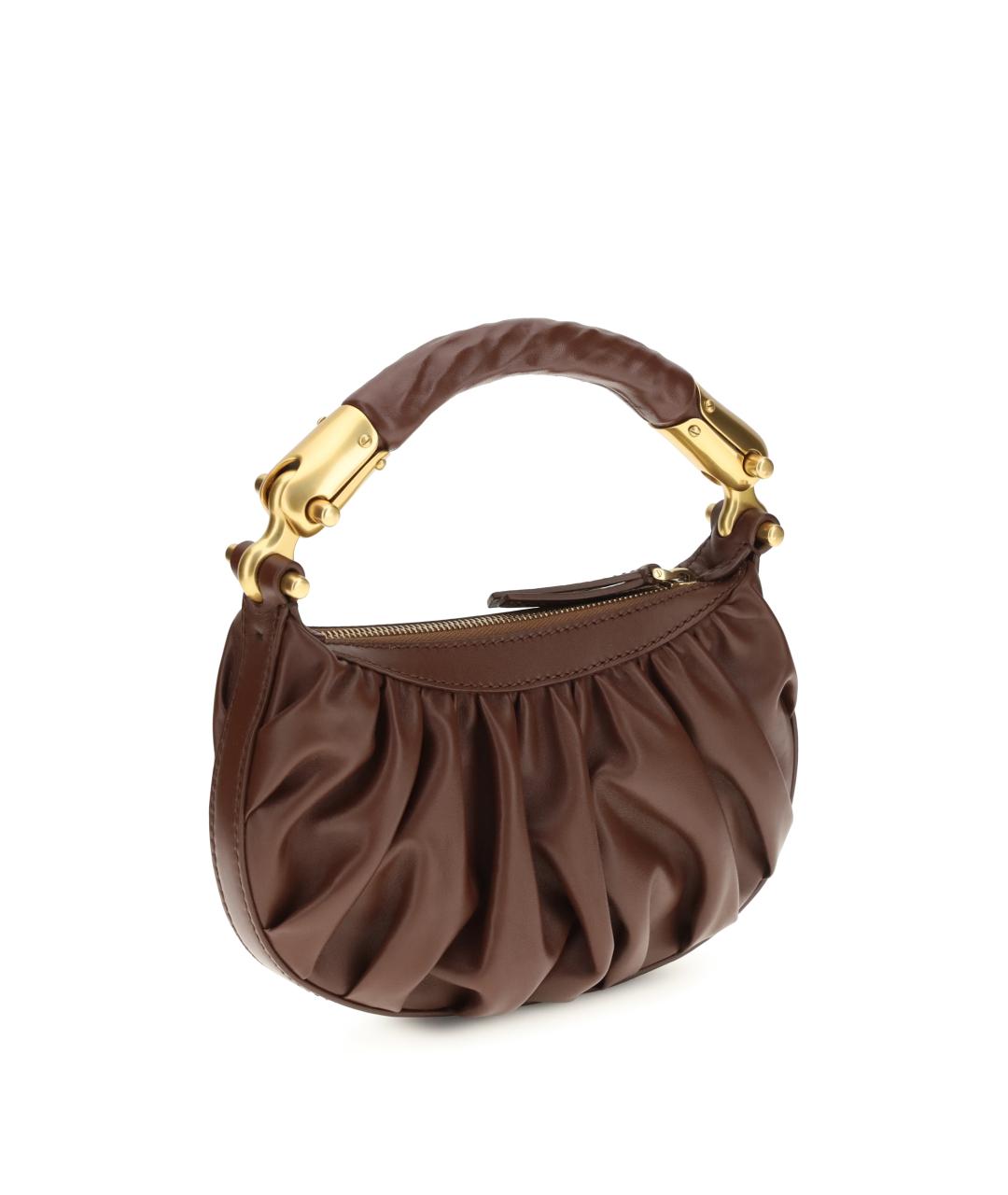 BALMAIN Коричневая кожаная сумка через плечо, фото 3